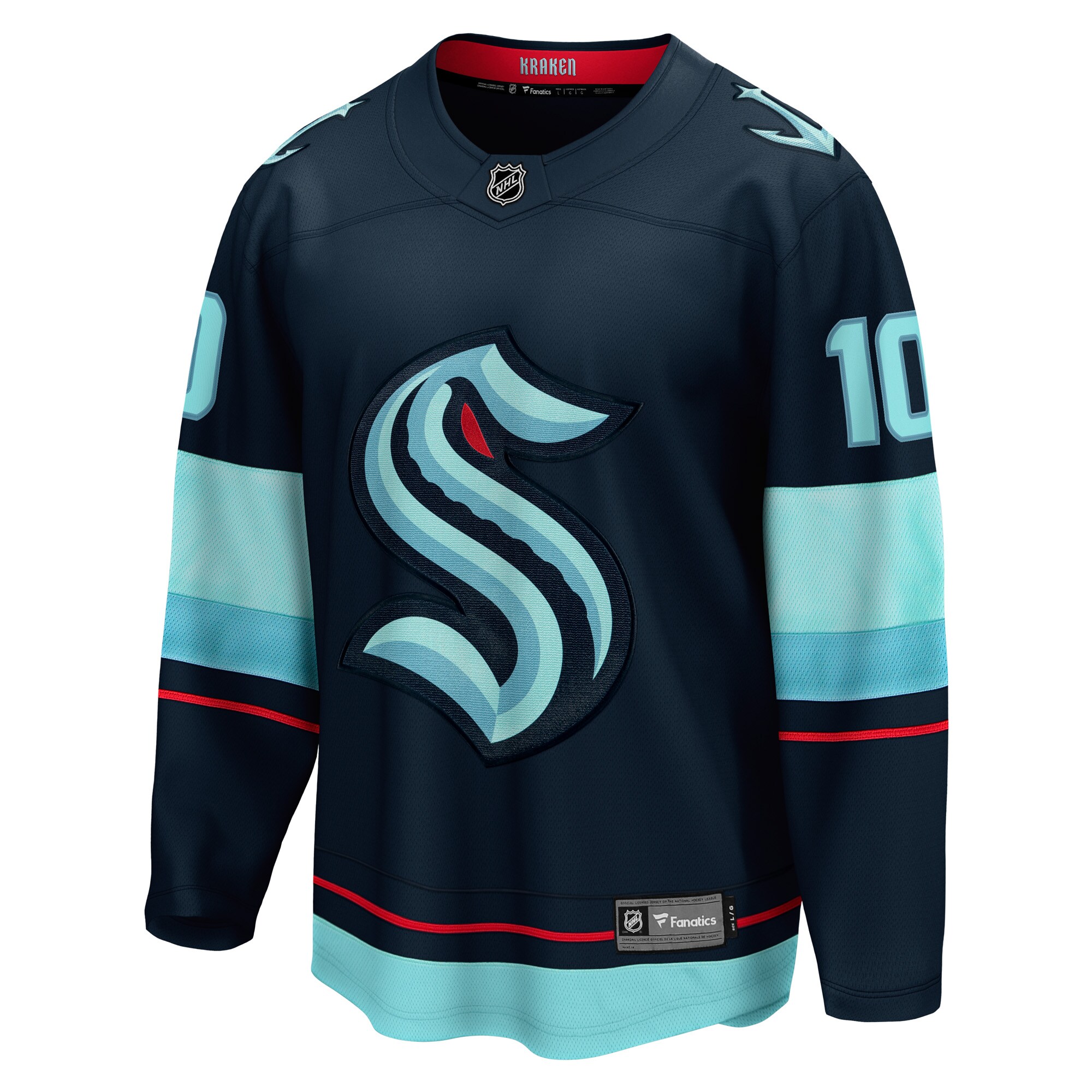 Matty Beniers Seattle Kraken Fanatics Branded Premier Breakaway Player Jersey - Deep Sea Blue - vstockx