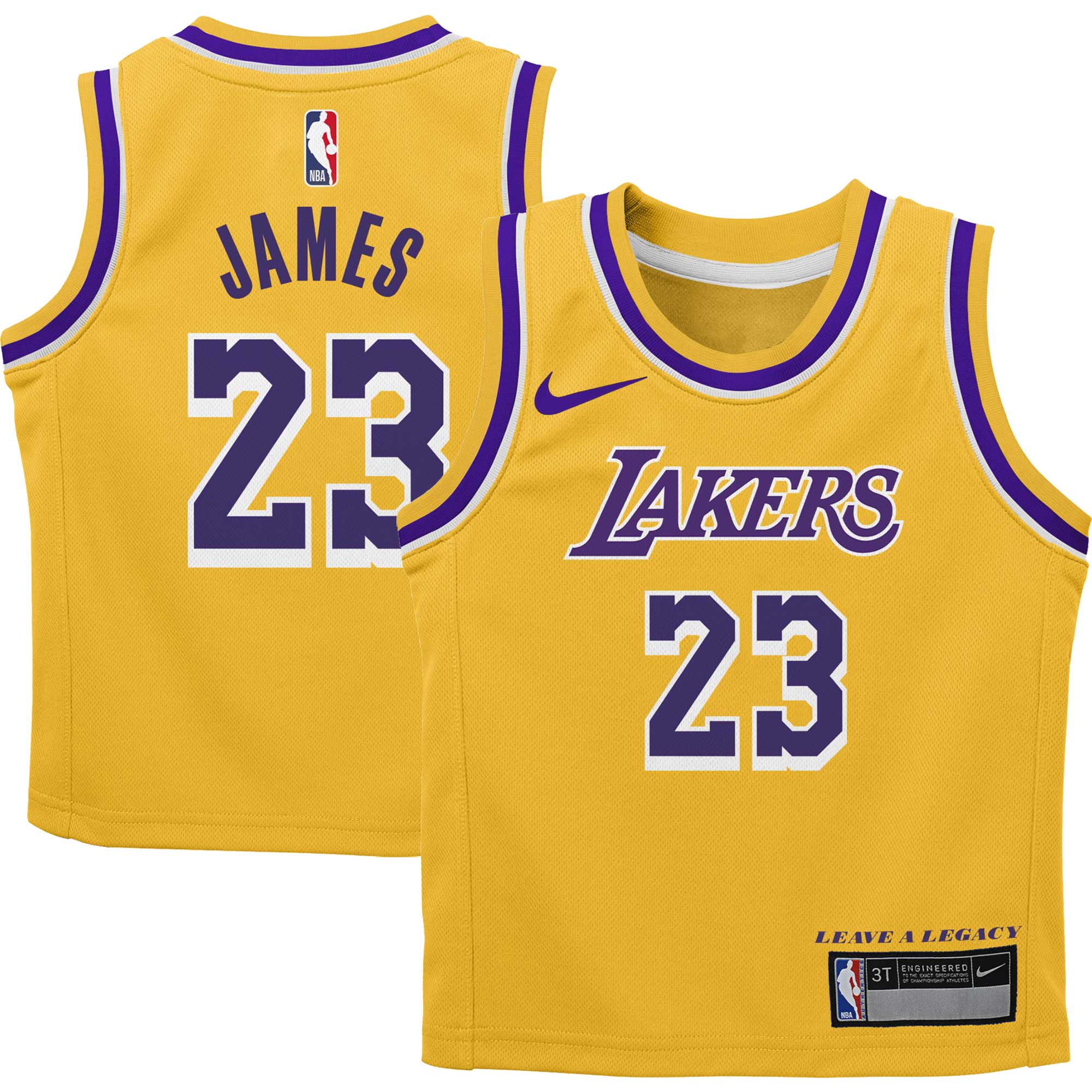 LeBron James Los Angeles Lakers Nike Toddler Swingman Player Jersey - Icon Edition - Gold - vstockx