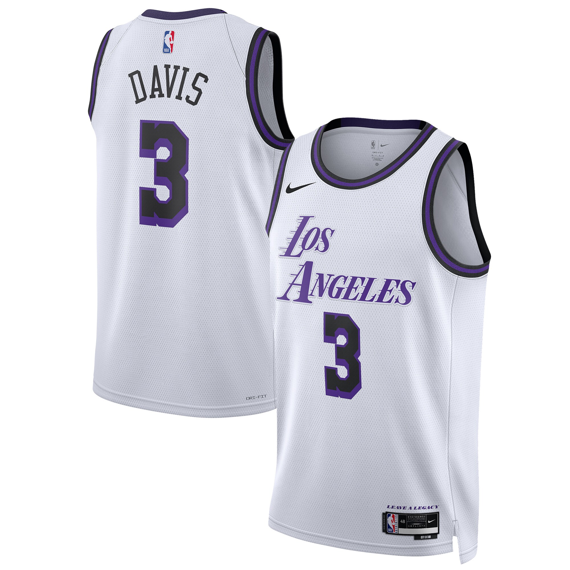Anthony Davis Los Angeles Lakers Nike Unisex 2022/23 Swingman Jersey - City Edition - White - vstockx