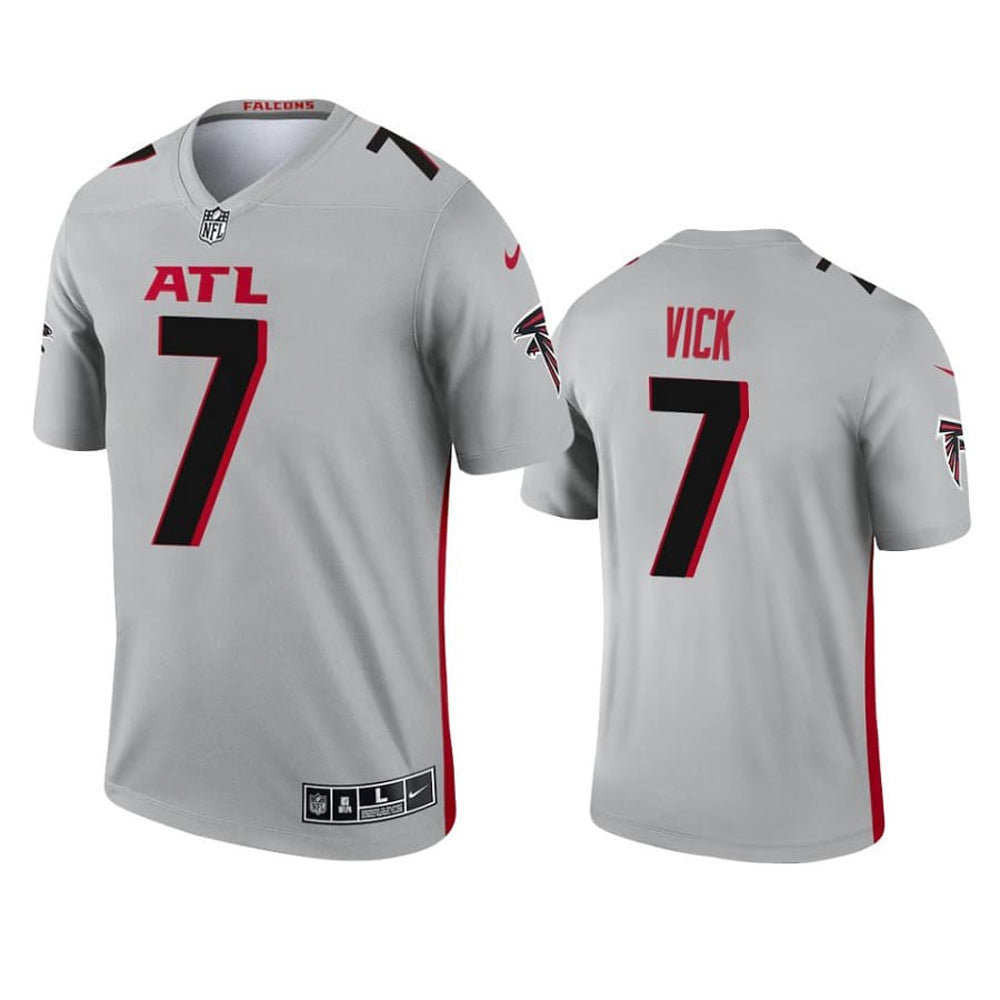 Youth Atlanta Falcons Michael Vick Inverted Legend Jersey - Silver - vstockx