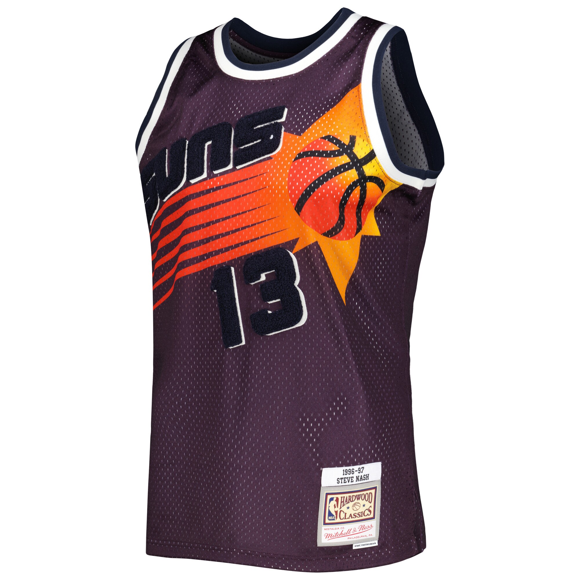 Steve Nash Phoenix Suns Mitchell & Ness Hardwood Classics Off-Court Swingman Jersey - Purple - vstockx