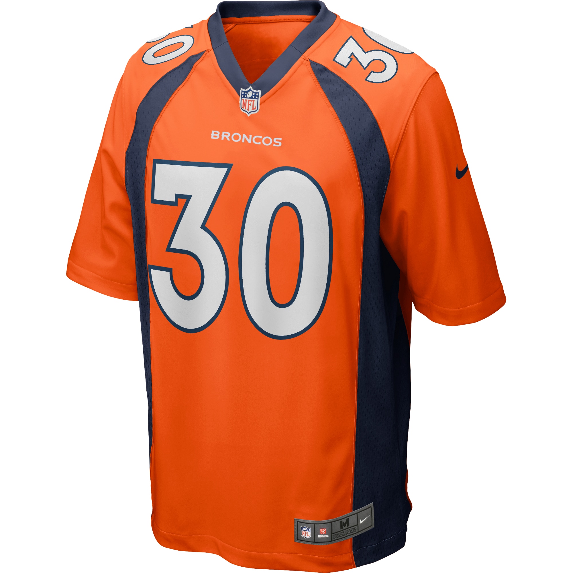 Terrell Davis Denver Broncos Nike Game Retired Player Jersey - Orange - vstockx