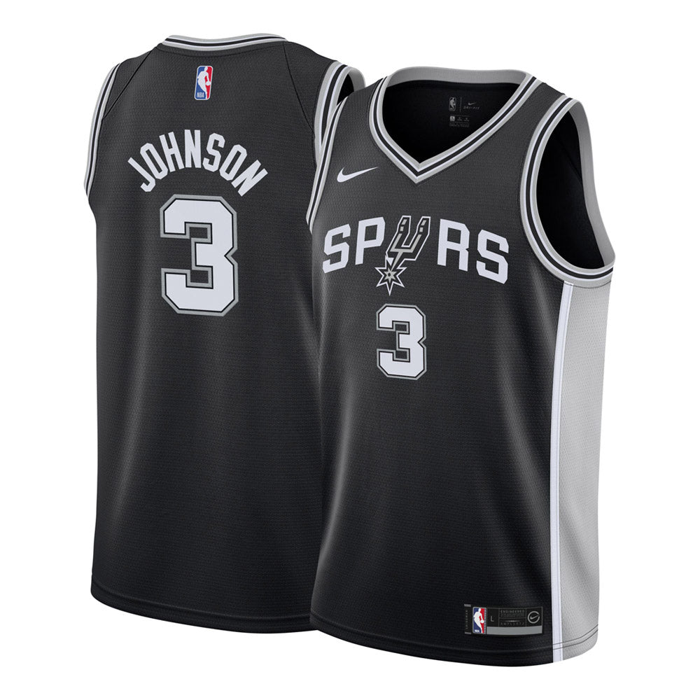 Youth San Antonio Spurs Keldon Johnson Icon Edition Jersey - Black - vstockx