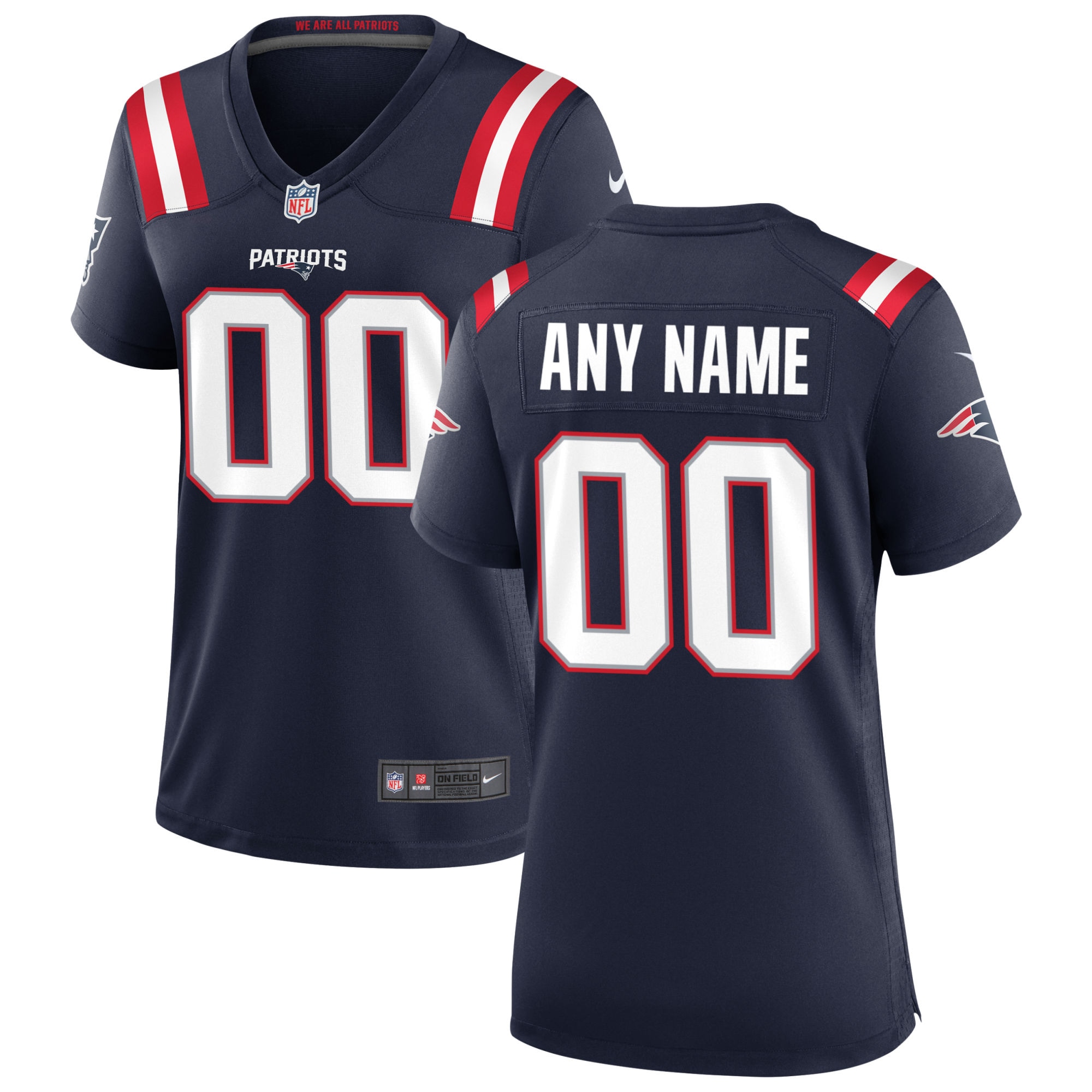 New England Patriots Nike Women's Custom Game Jersey - Navy - vstockx