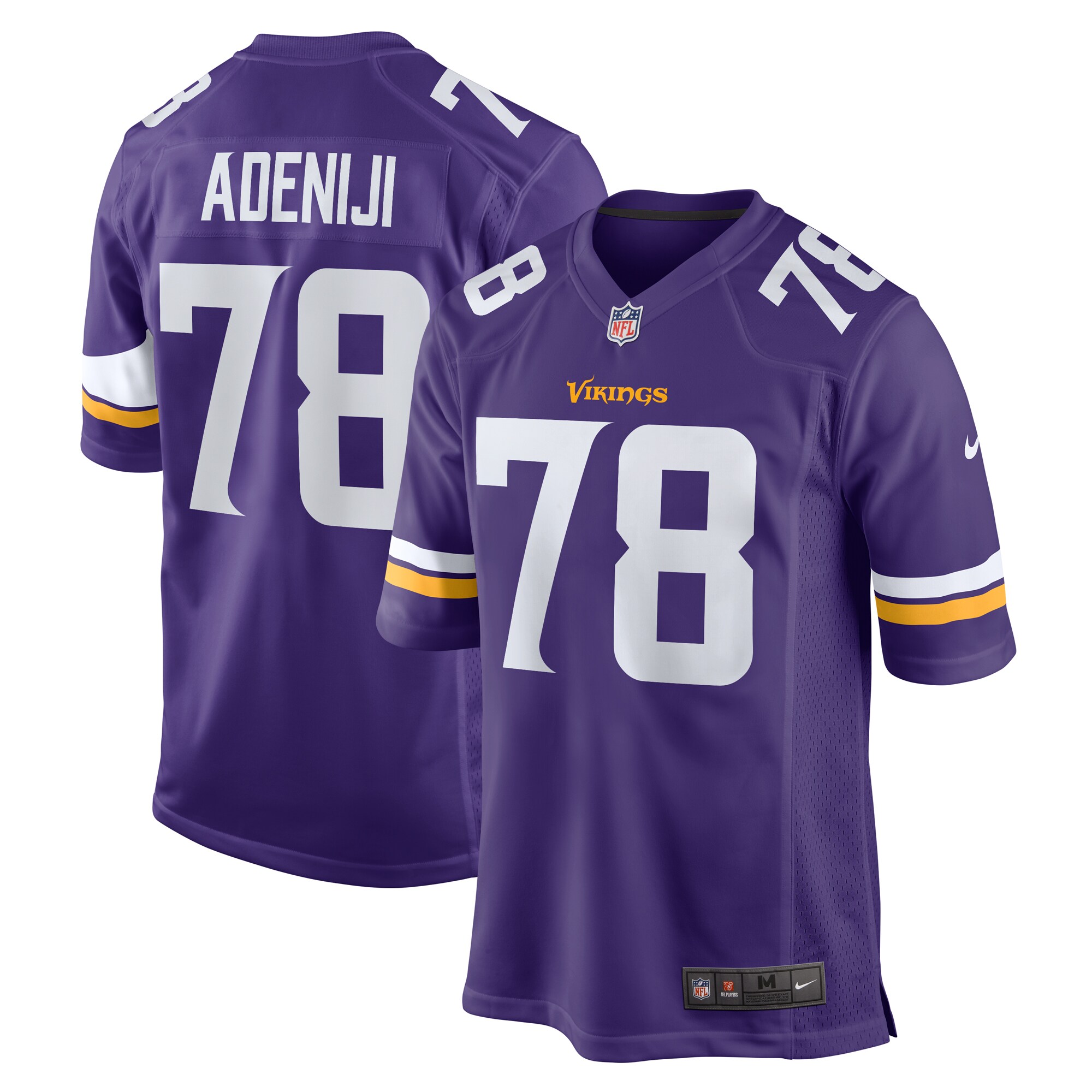 Hakeem Adeniji Minnesota Vikings Nike Team Game Jersey - Purple - vstockx