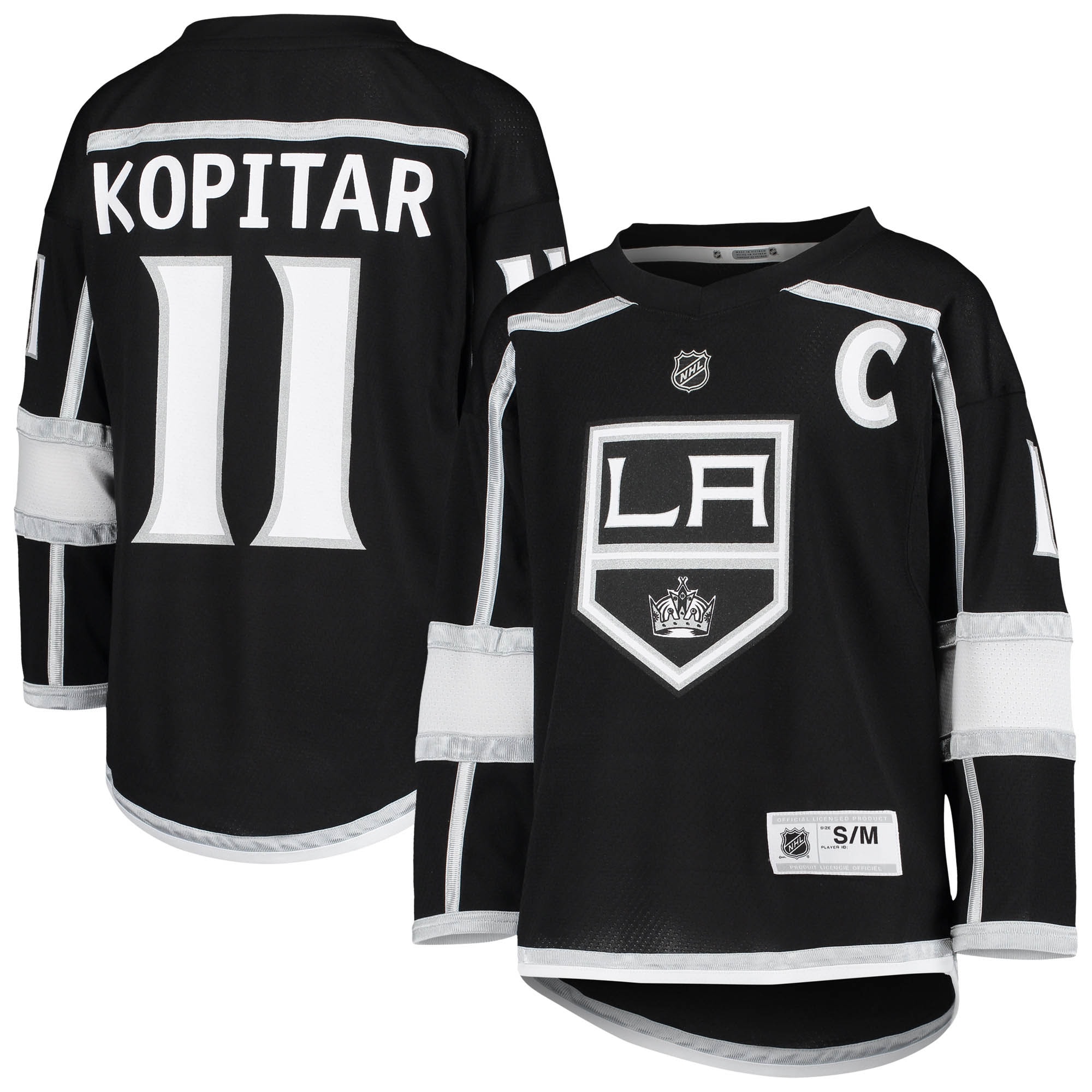 Anze Kopitar Los Angeles Kings Youth Home Replica Player Jersey - Black - vstockx