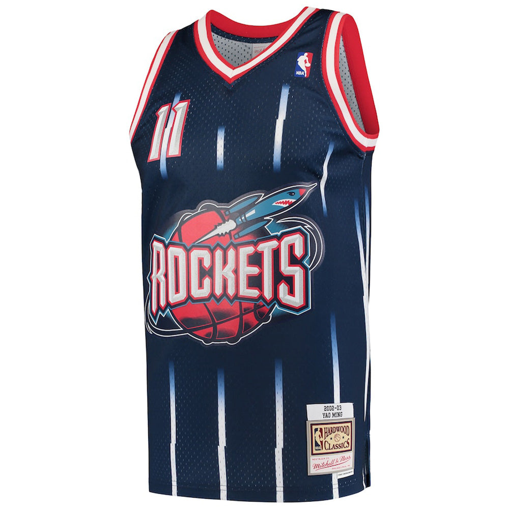 Youth Houston Rockets Yao Ming 2002-03 Hardwood Classics Jersey - Navy - vstockx