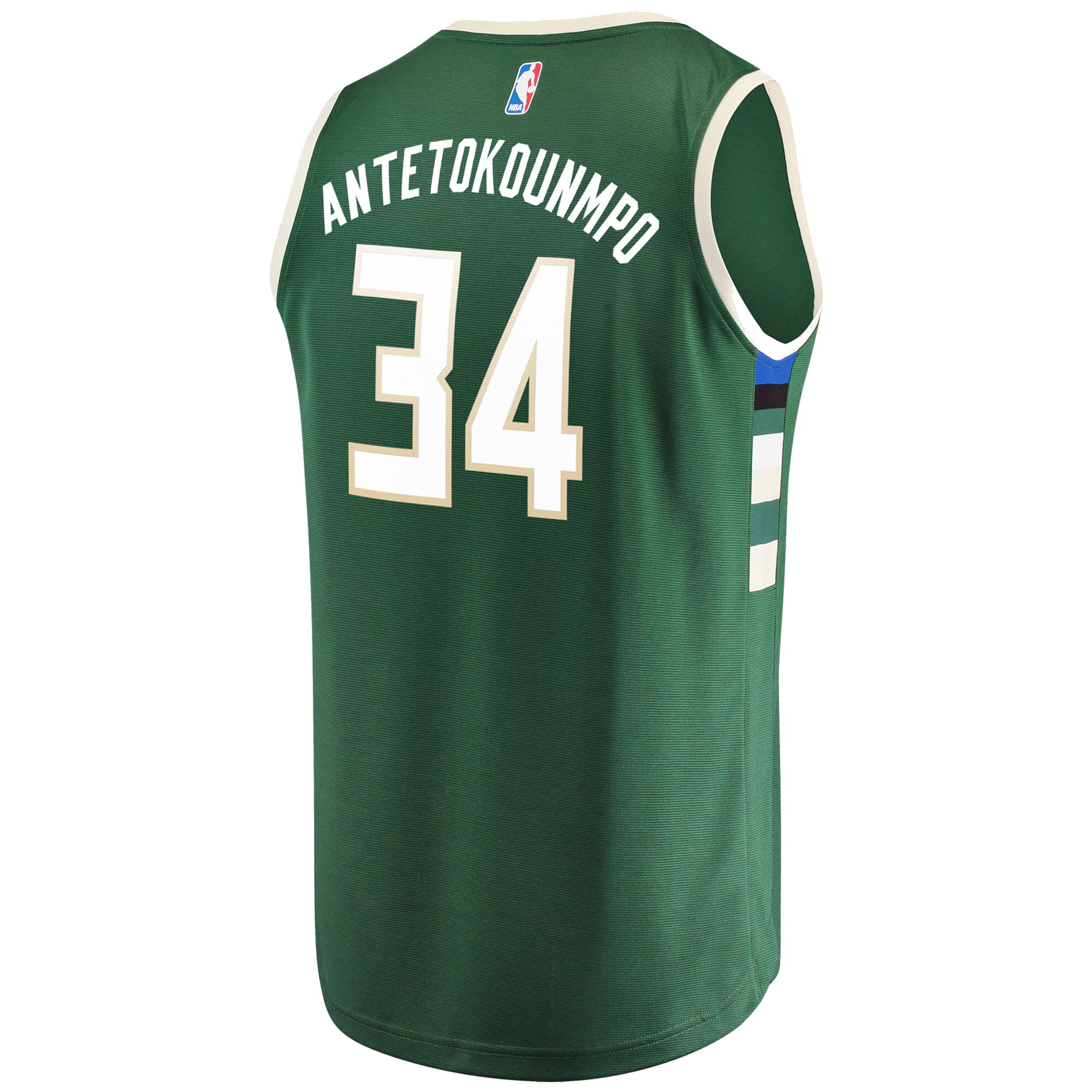 Giannis Antetokounmpo Milwaukee Bucks Fanatics Branded Youth Fast Break Replica Jersey Hunter Green - Icon Edition - vstockx