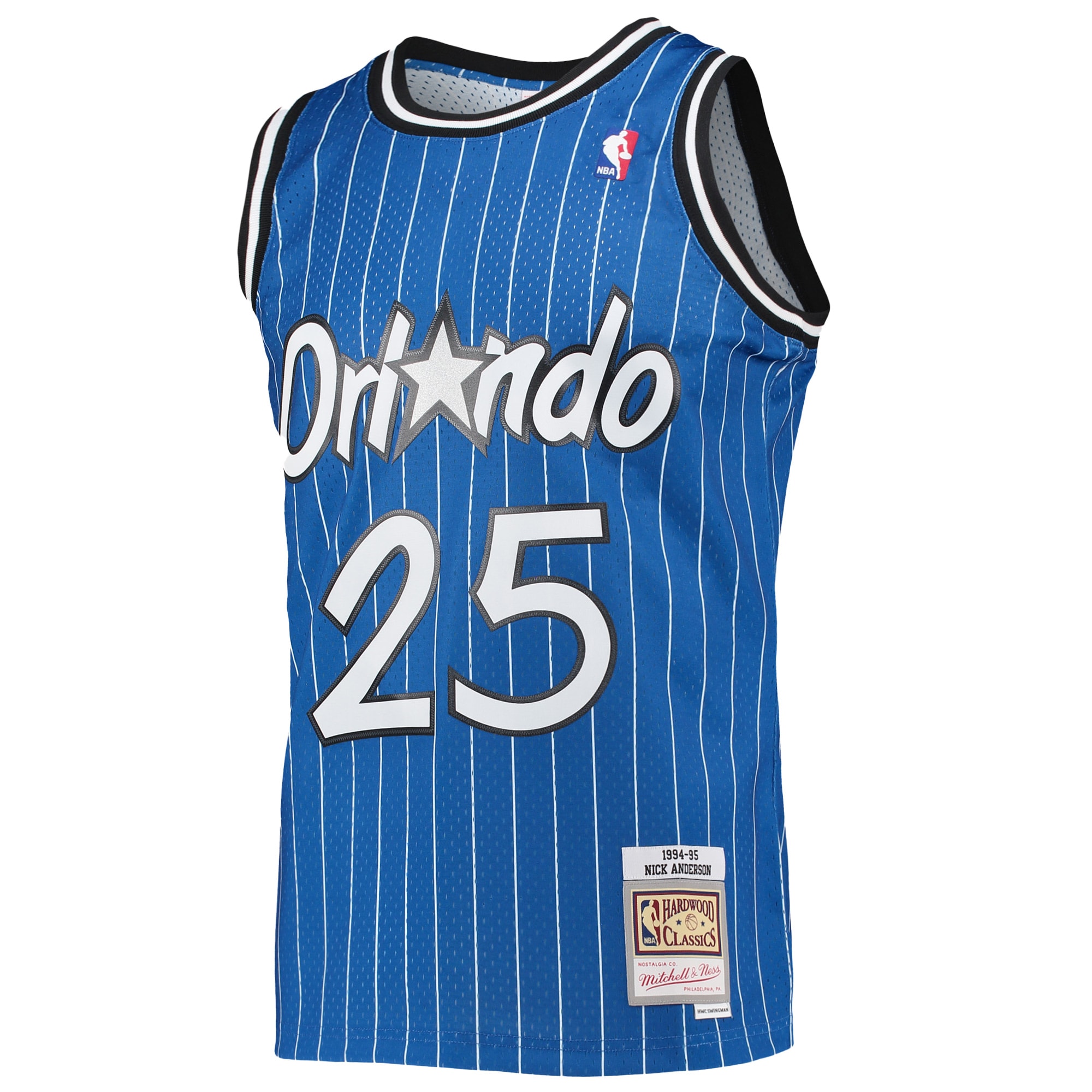 Nick Anderson Orlando Magic Mitchell & Ness Hardwood Classics Swingman Jersey - Blue - vstockx