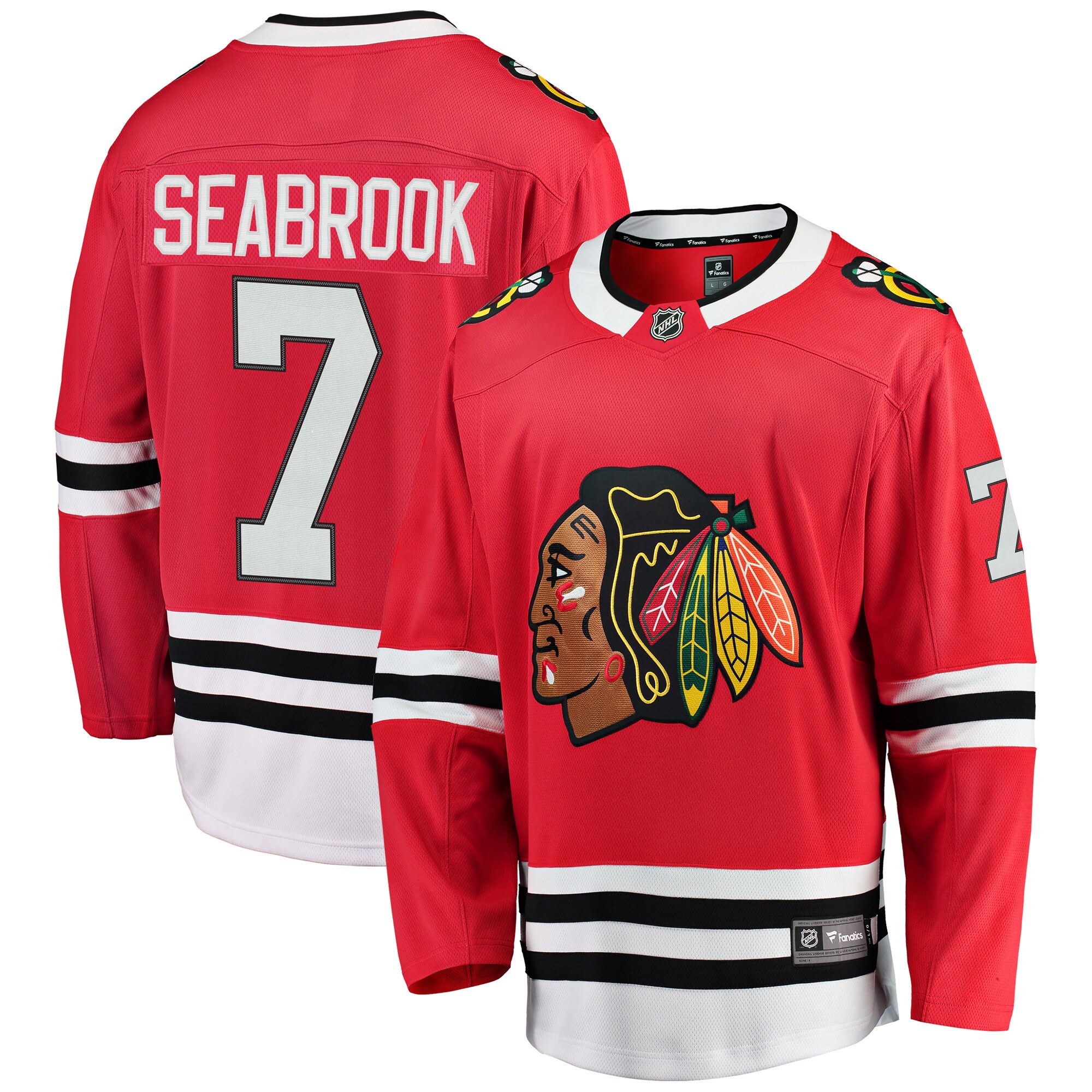Brent Seabrook Chicago Blackhawks Fanatics Branded Home Breakaway Player Jersey - Red - vstockx
