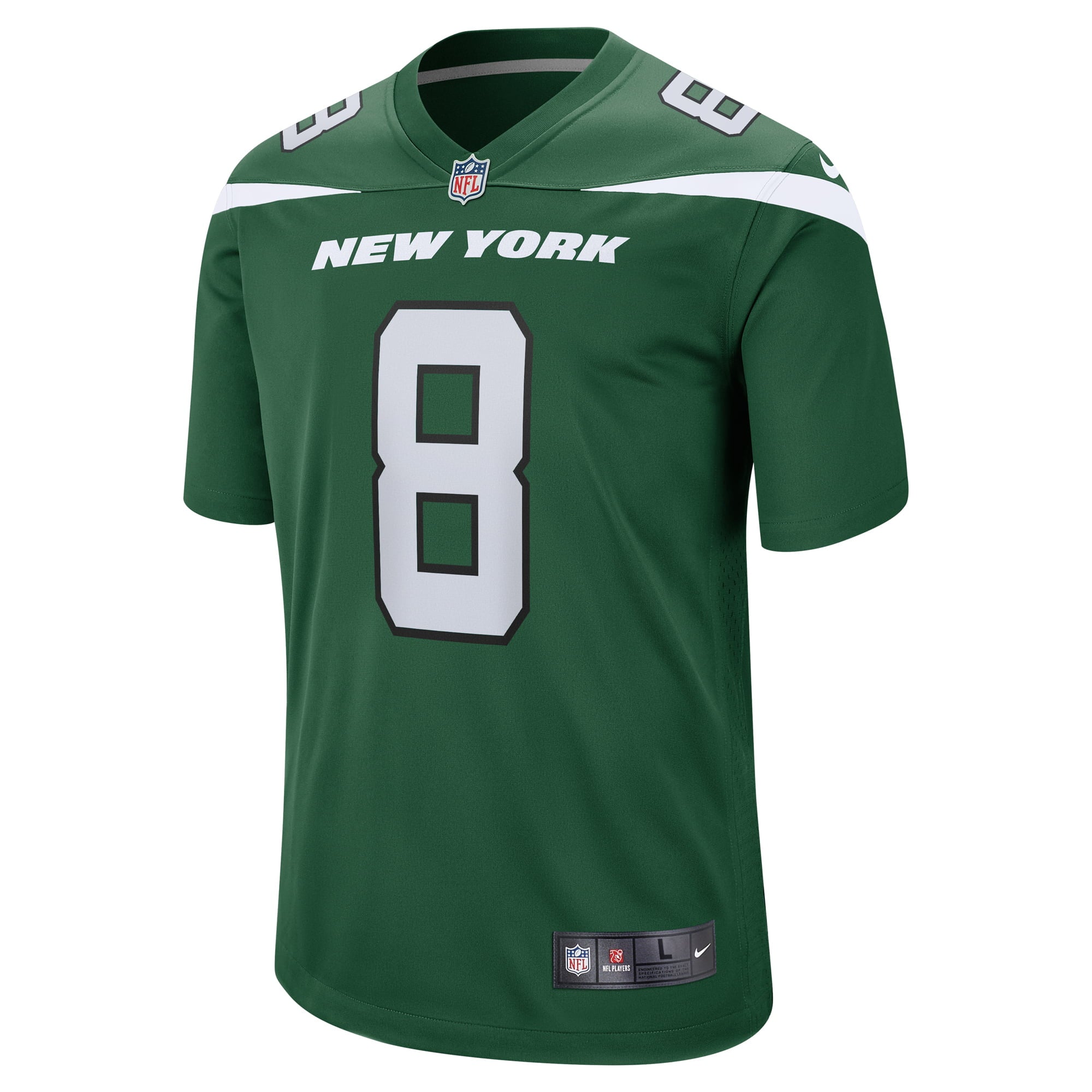 Men's Nike Aaron Rodgers Gotham Green New York Jets Game Jersey - vstockx