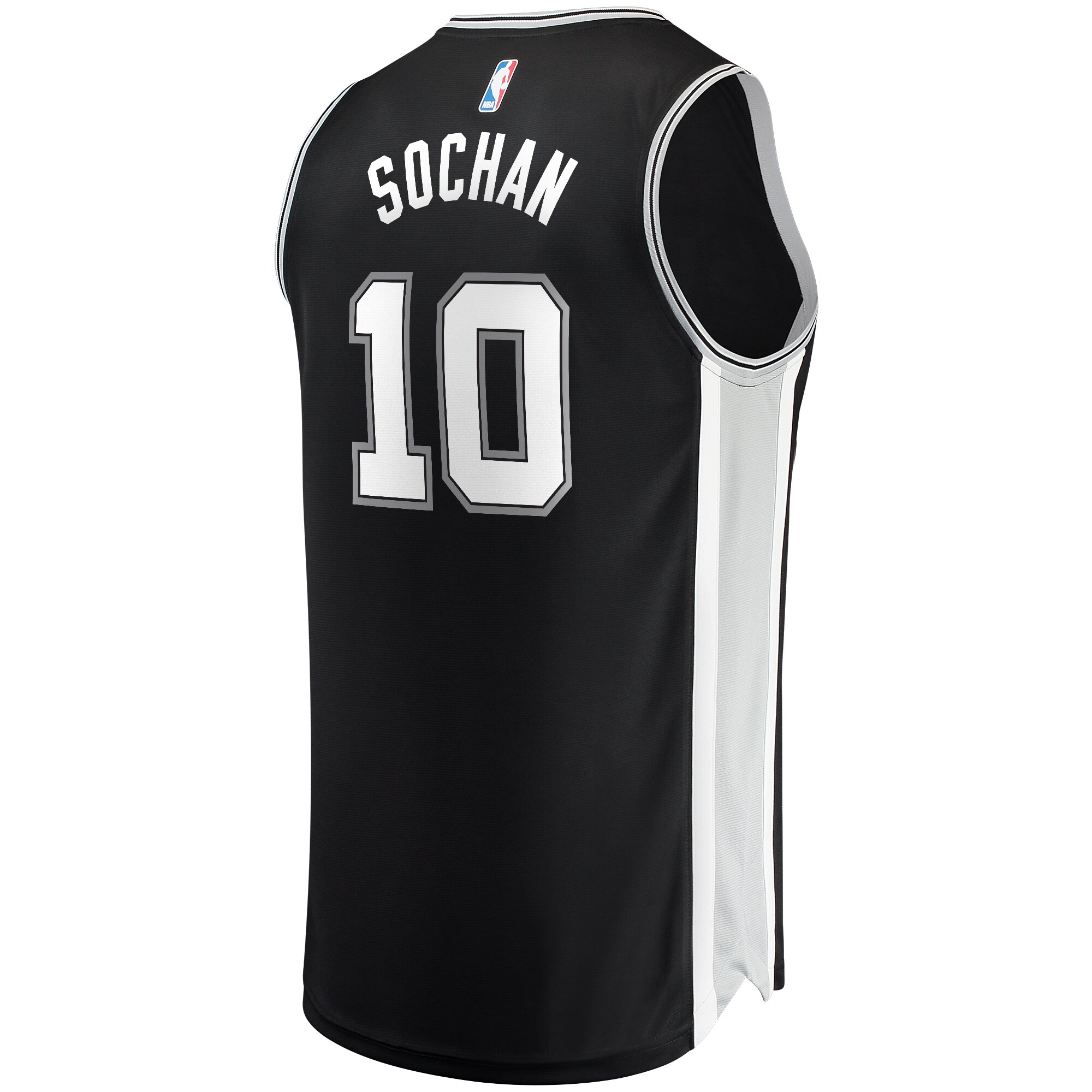 Jeremy Sochan San Antonio Spurs Fanatics Branded 2022 NBA Draft First Round Pick Fast Break Replica Player Jersey - Icon Edition - Black - vstockx