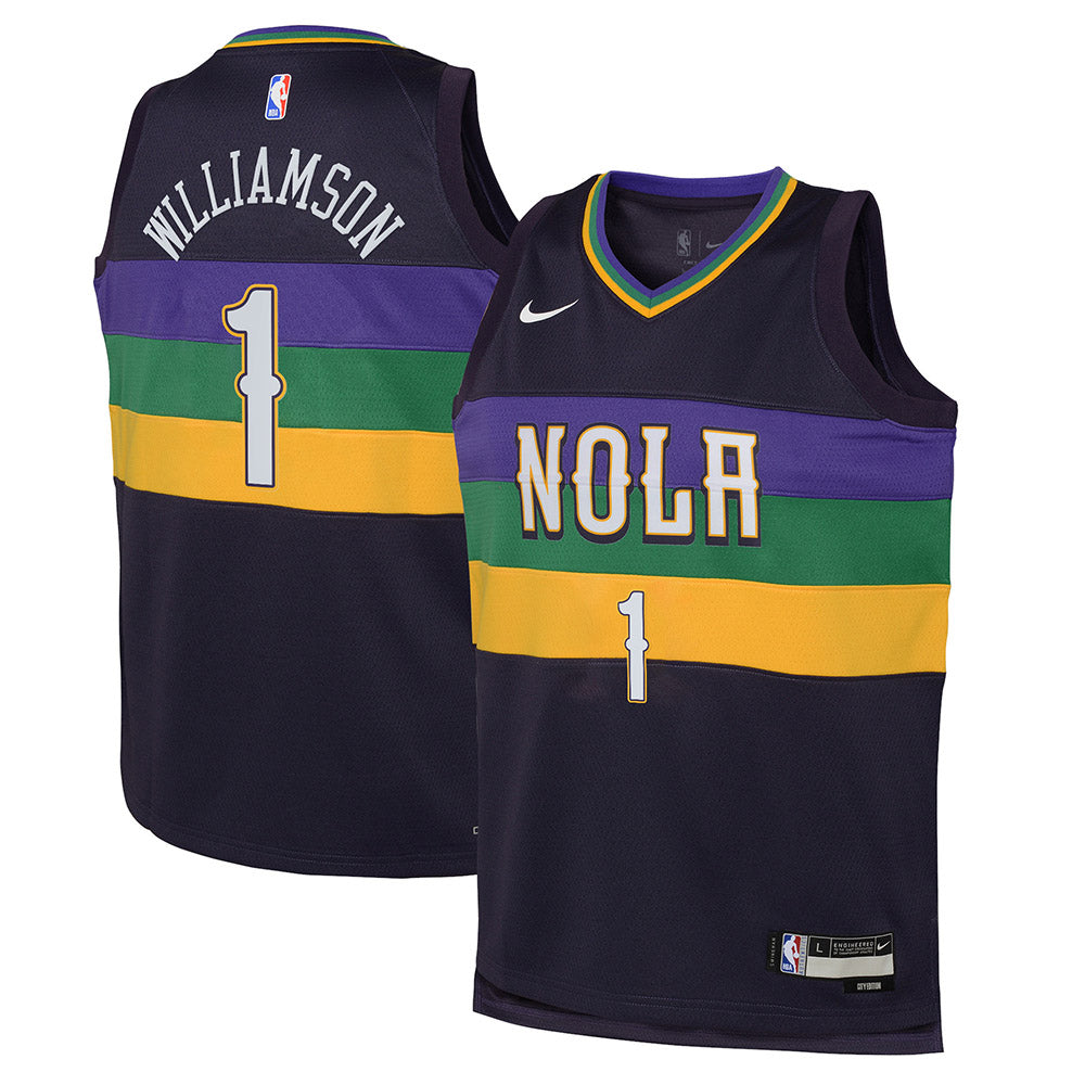 Youth New Orleans Pelicans Zion Williamson City Edition Jersey - Black - vstockx