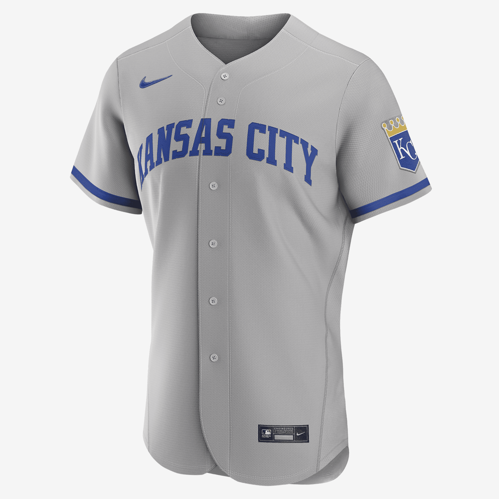 MLB Kansas City Royals Men's Authentic Baseball Jersey - Grey - vstockx