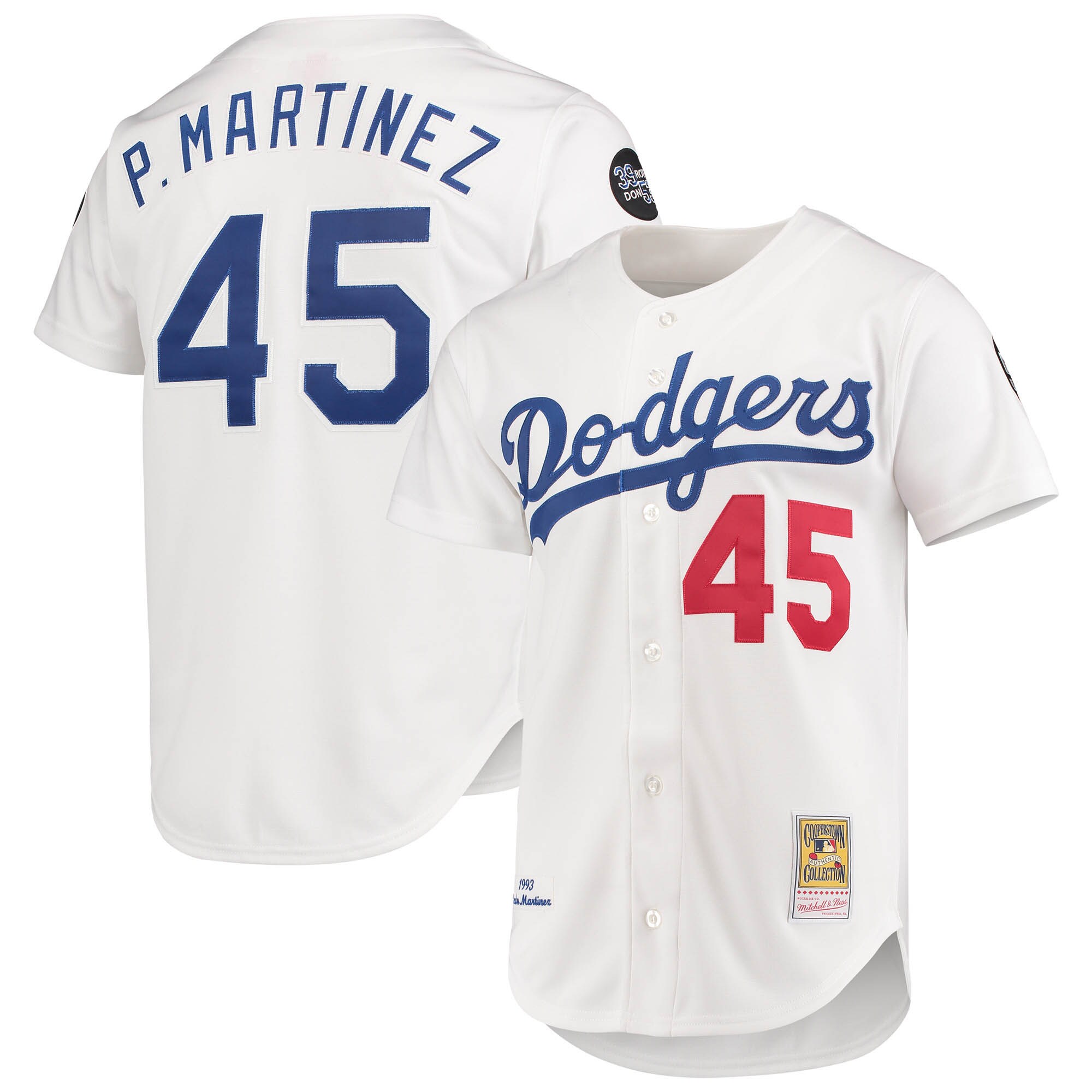 Pedro Martinez Los Angeles Dodgers Mitchell & Ness 1993 Cooperstown Collection Home Authentic Jersey - White - vstockx