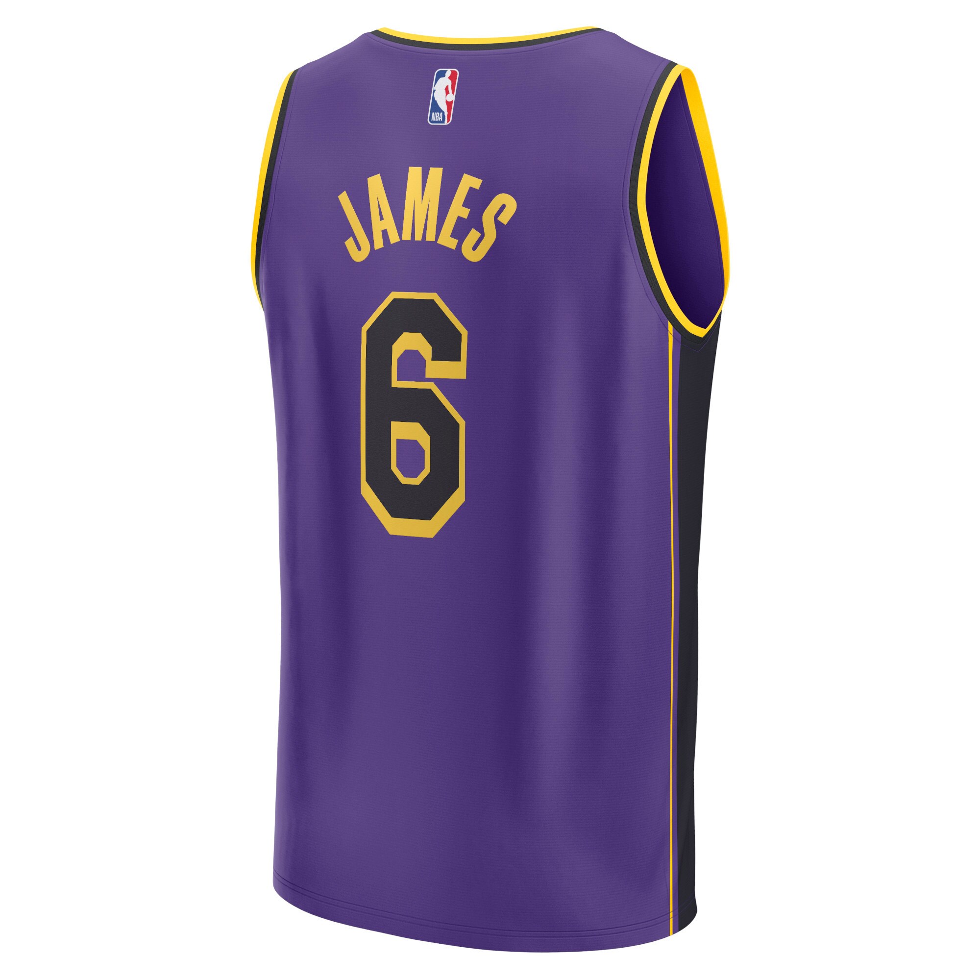 LeBron James Los Angeles Lakers Fanatics Branded Fast Break Replica Player Jersey - Statement Edition - Purple - vstockx