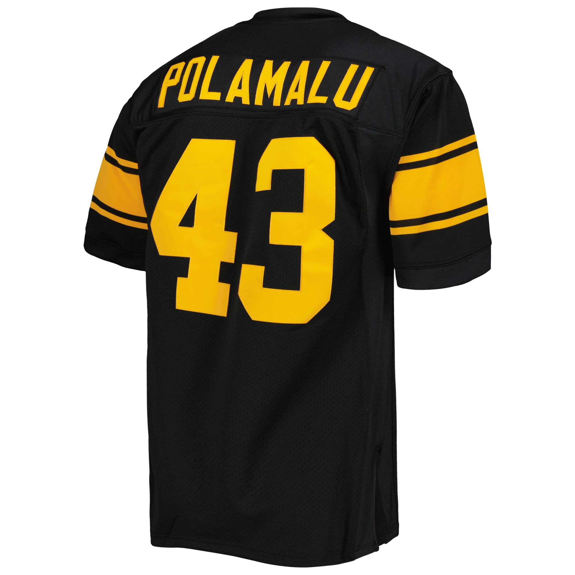 Troy Polamalu Pittsburgh Steelers Mitchell & Ness 2008 Alternate Authentic Retired Player Jersey - Black - vstockx