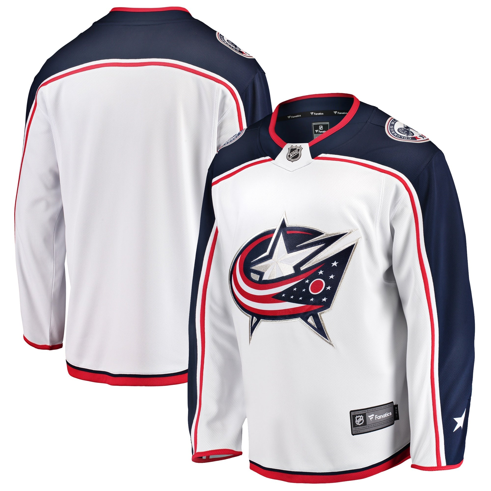 Men's Fanatics Branded White Columbus Blue Jackets Breakaway Away Jersey - vstockx