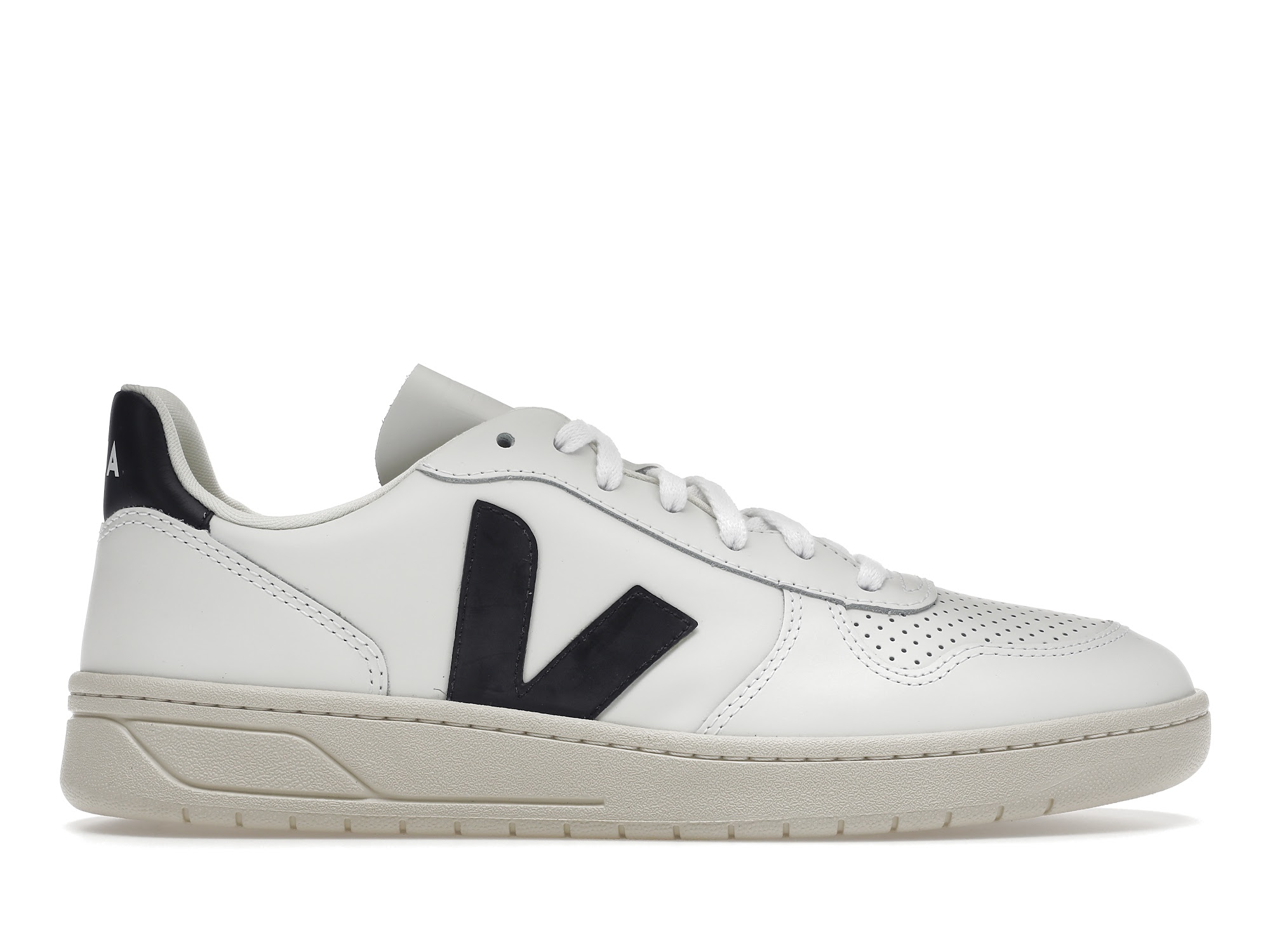 Veja V-10 Leather White Black - vstockx