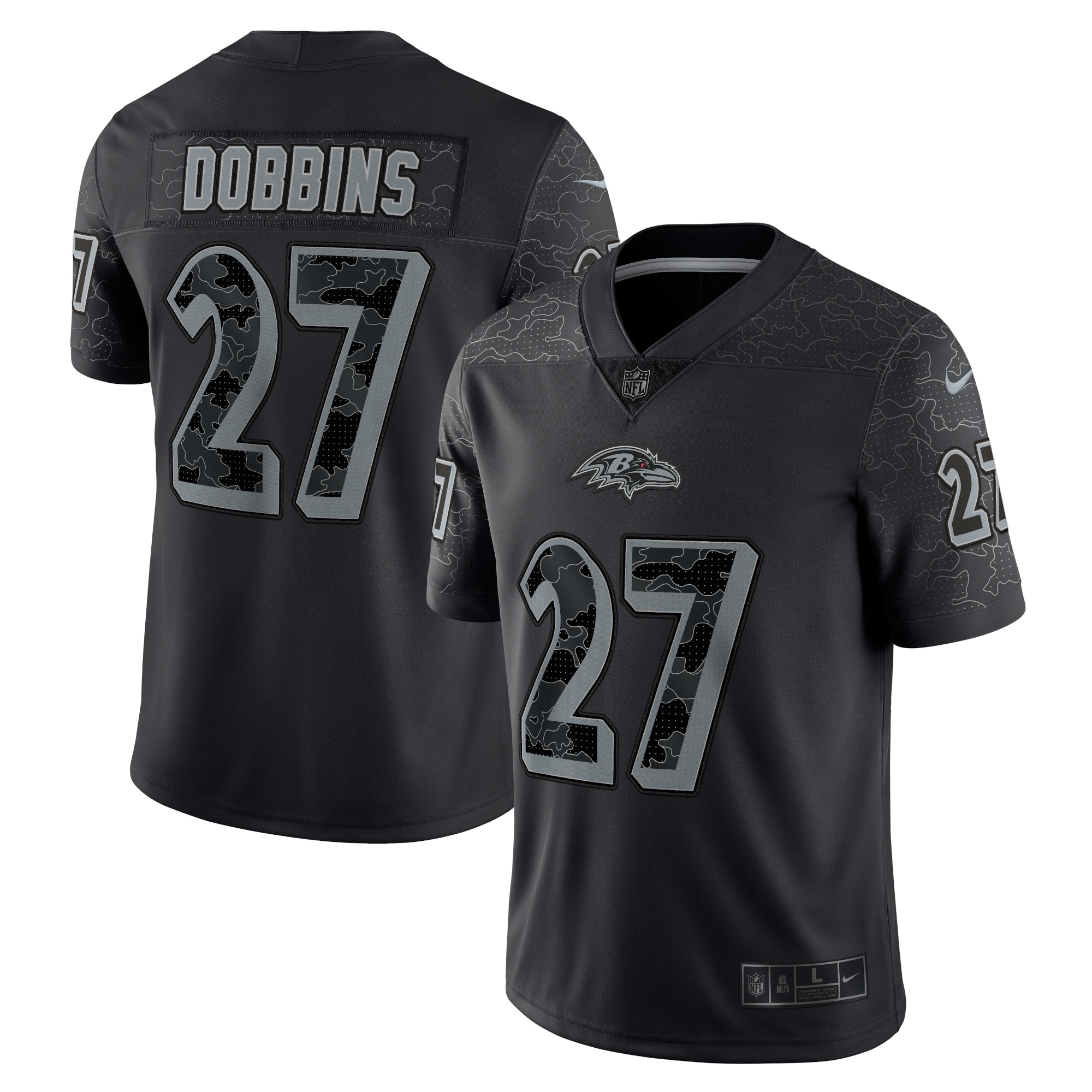 J.K. Dobbins Baltimore Ravens Nike RFLCTV Limited Jersey - Black - vstockx