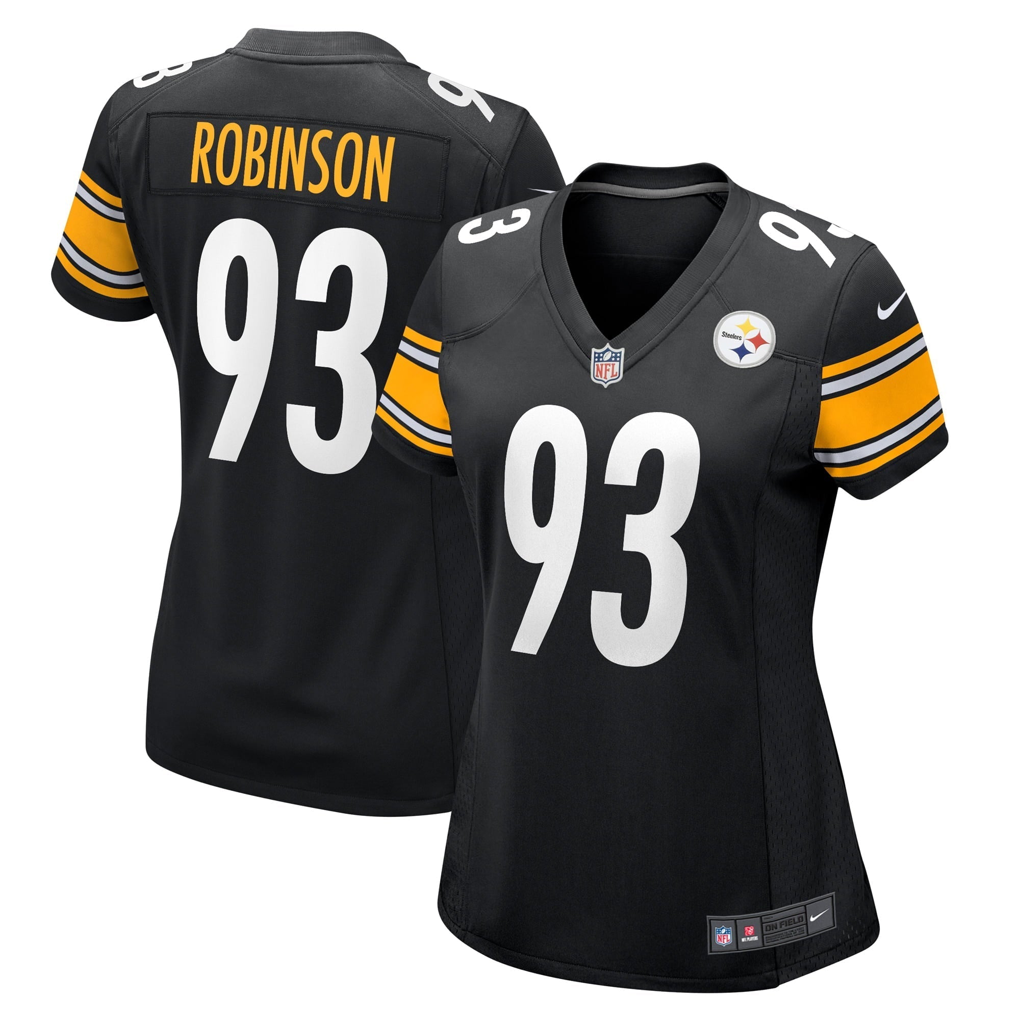 Women's Nike Mark Robinson Black Pittsburgh Steelers Game Player Jersey - vstockx