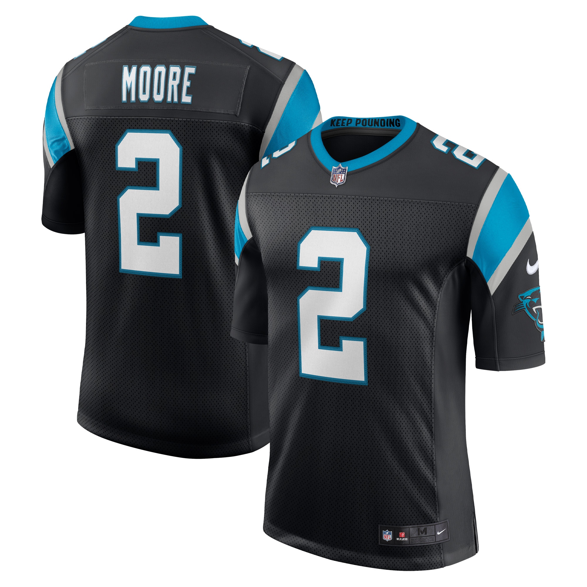 D.J. Moore Carolina Panthers Nike Vapor Limited Jersey - Black - vstockx