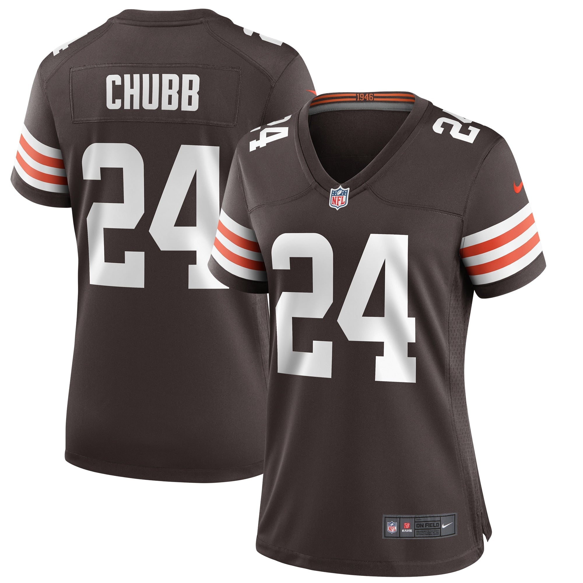 Women's Nike Nick Chubb Brown Cleveland Browns Game Jersey - vstockx