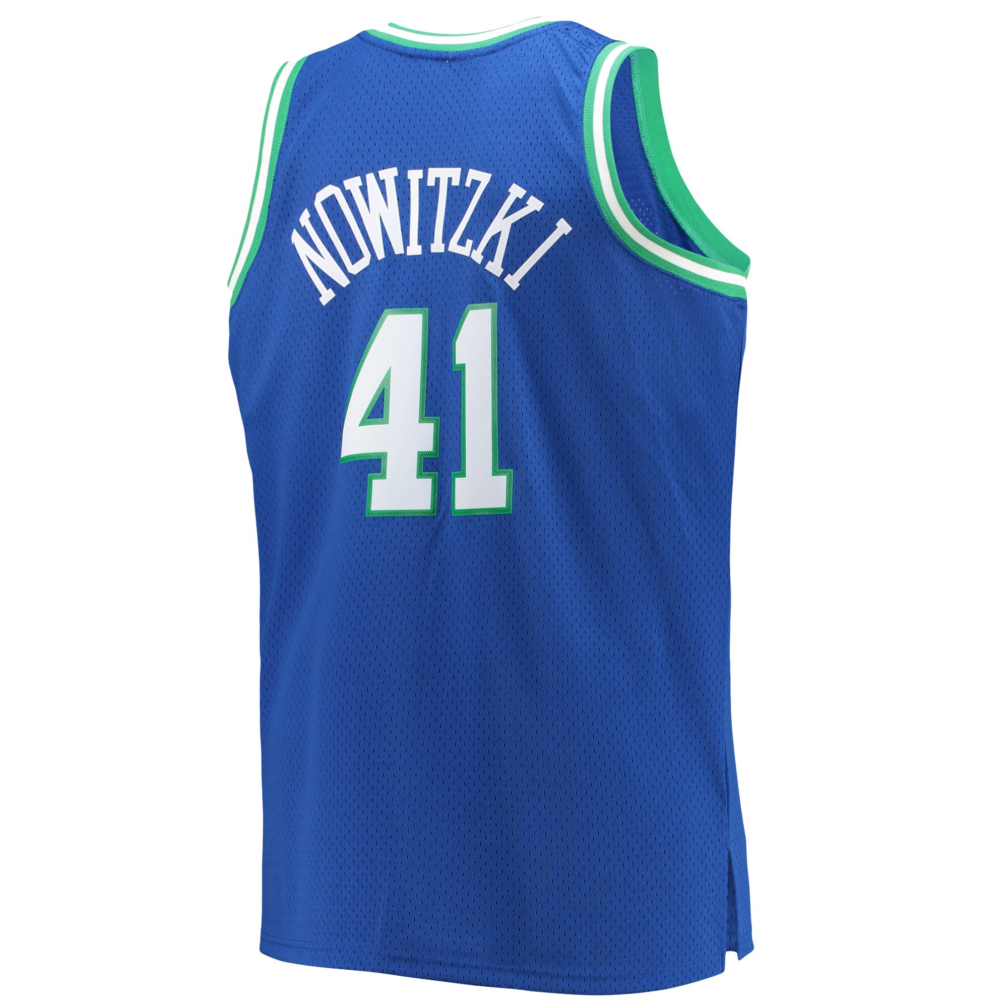 Dirk Nowitzki Dallas Mavericks Mitchell & Ness Big & Tall 1998/99 Hardwood Classics Swingman Jersey - Blue - vstockx