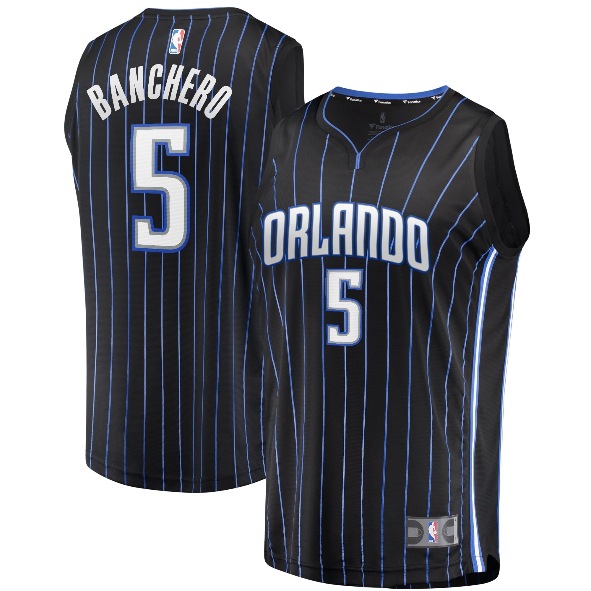 Men's Fanatics Branded Paolo Banchero Black Orlando Magic 2022 NBA Draft First Round Pick Fast Break Replica Player - vstockx