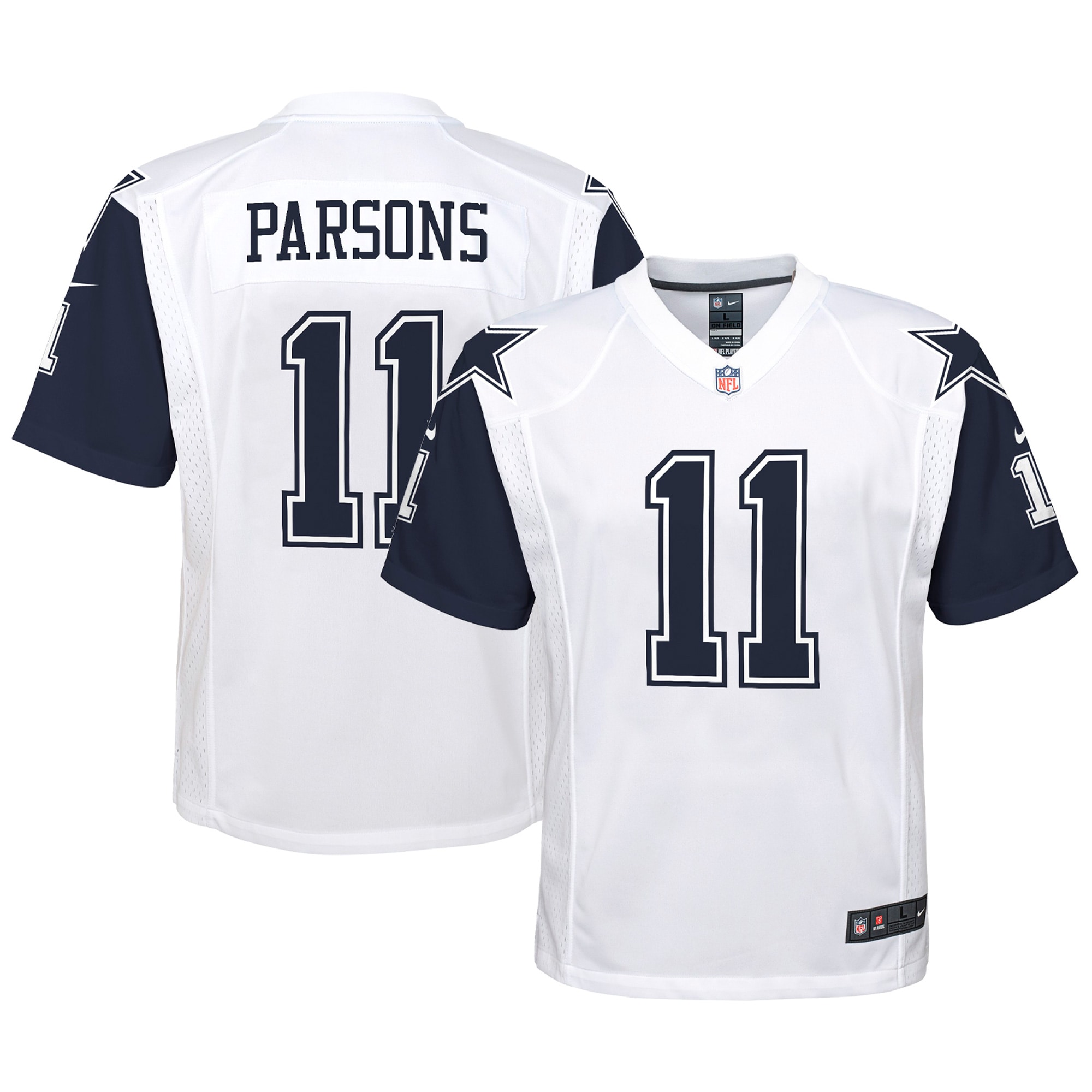 Micah Parsons Dallas Cowboys Nike Youth Alternate Game Jersey - White - vstockx