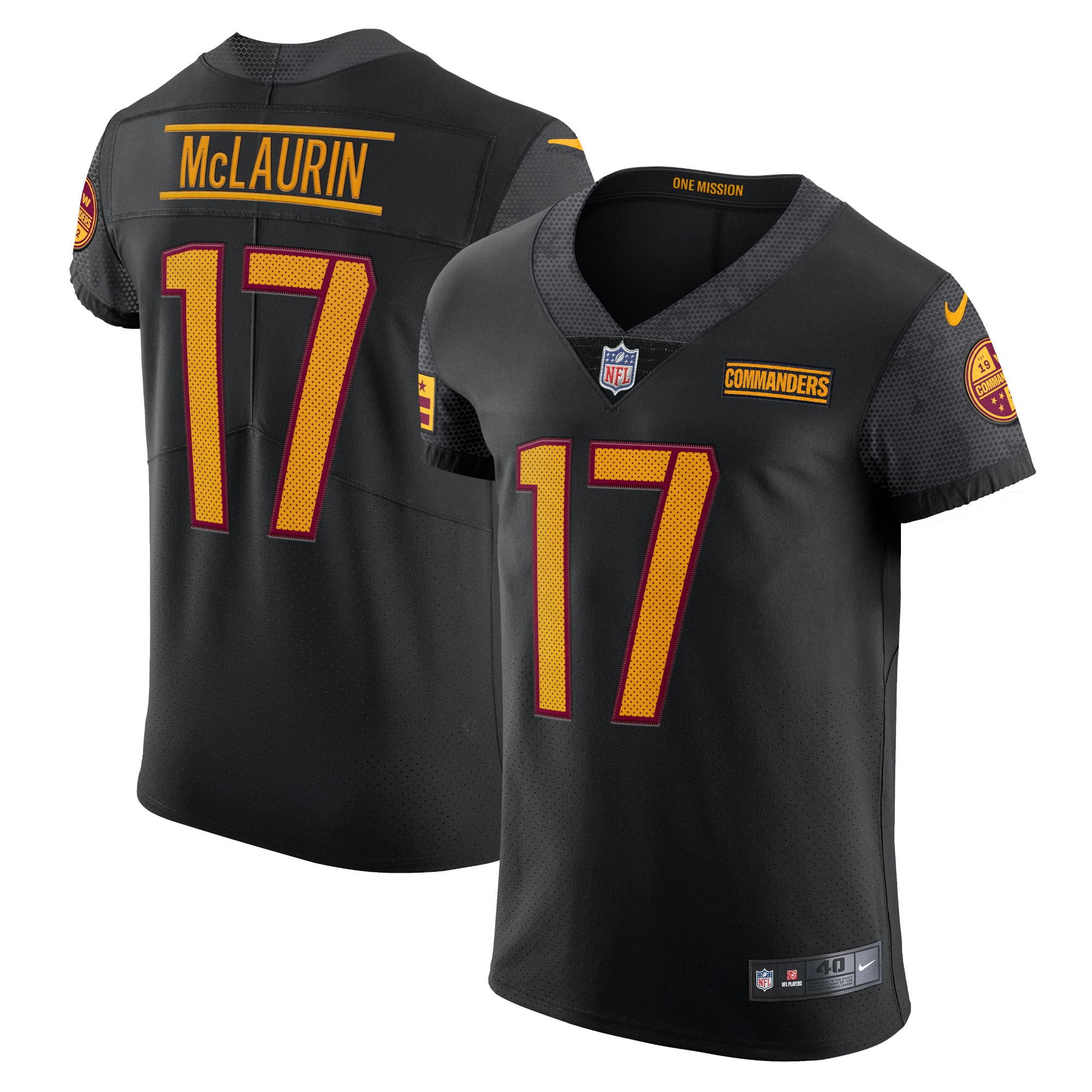 Terry McLaurin Washington Commanders Nike Alternate Vapor Elite Jersey - Black - vstockx