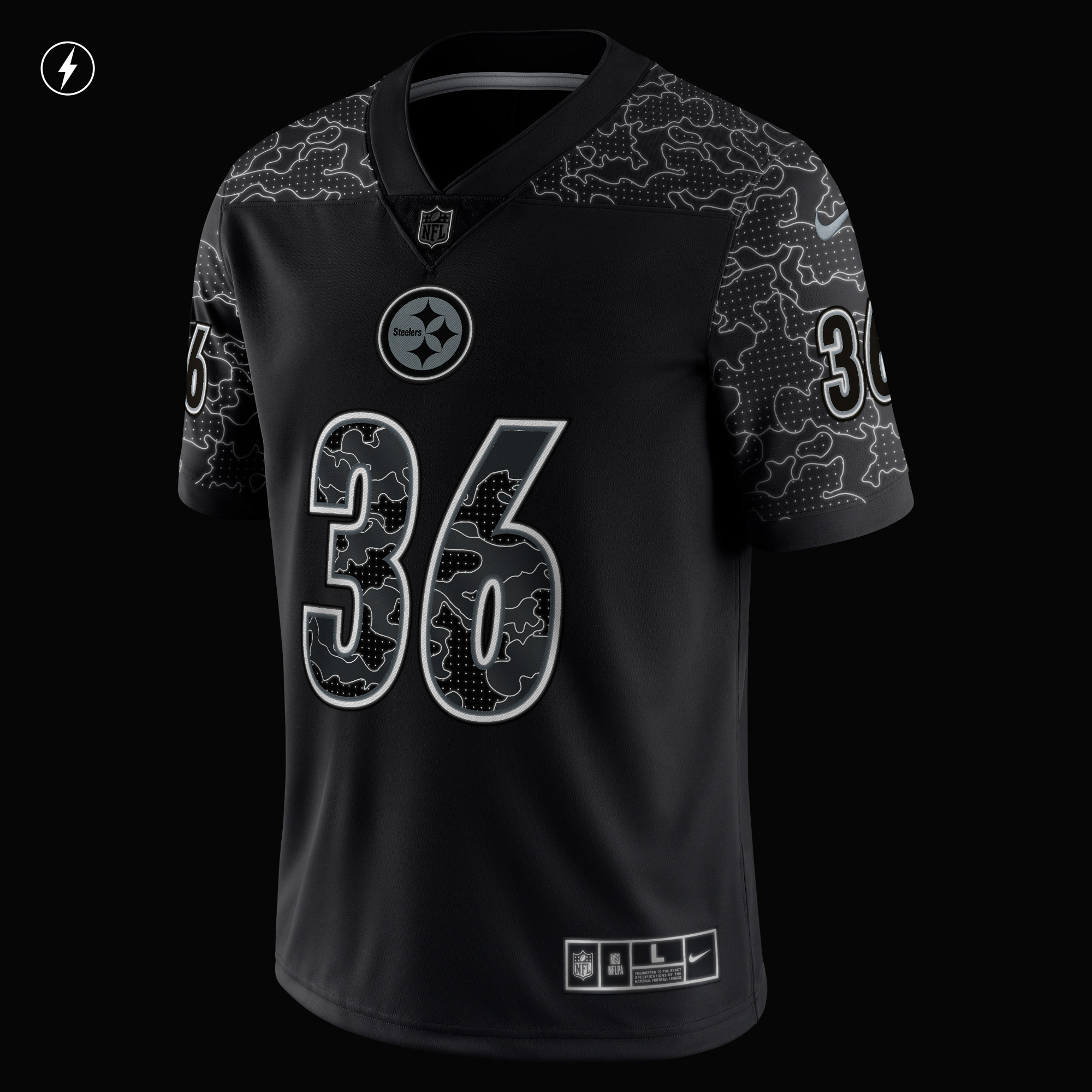 Jerome Bettis Pittsburgh Steelers Nike Retired Player RFLCTV Limited Jersey - Black - vstockx