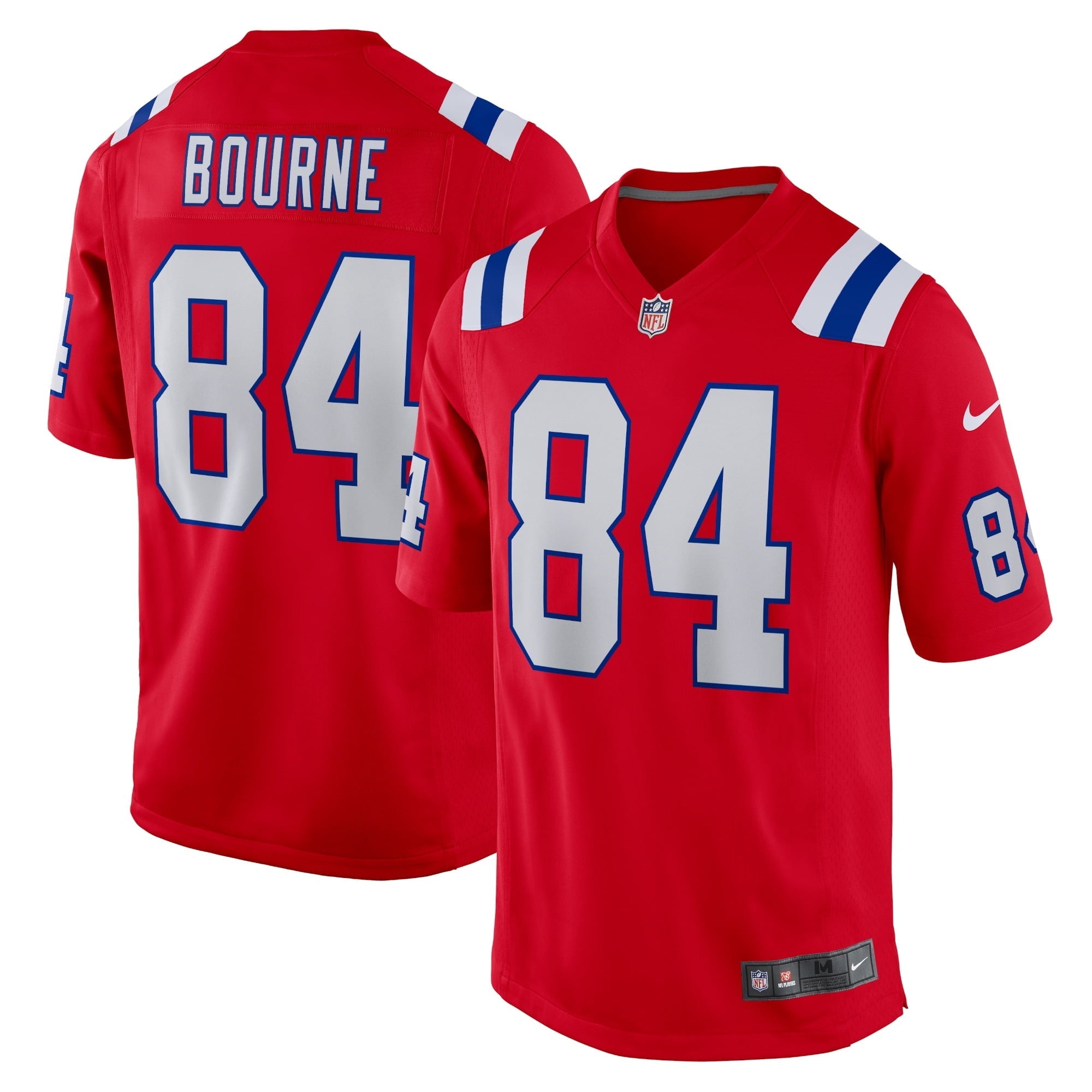 Men's Nike Kendrick Bourne Red New England Patriots Game Jersey - vstockx