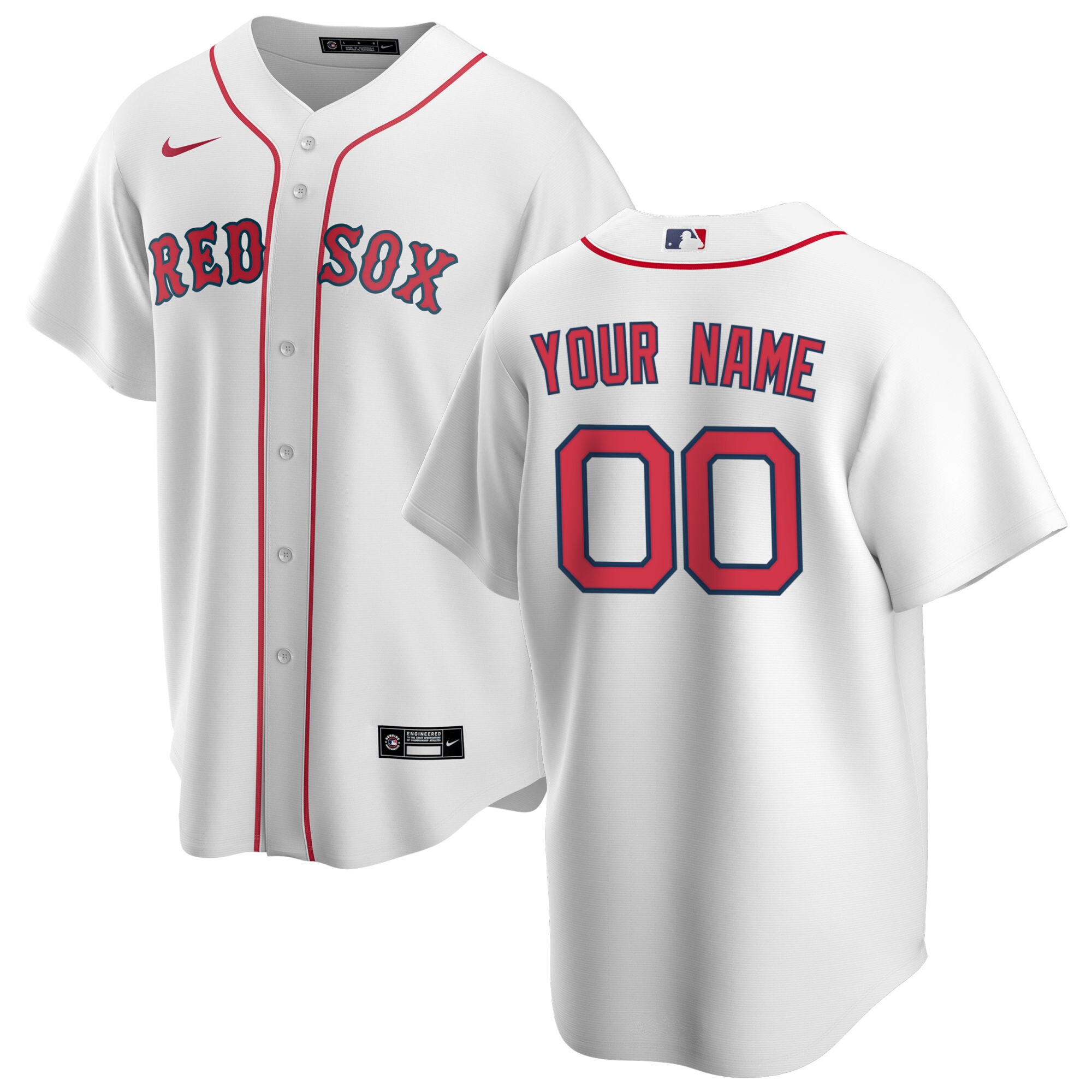 Boston Red Sox Nike Home Replica Custom Jersey - White - vstockx