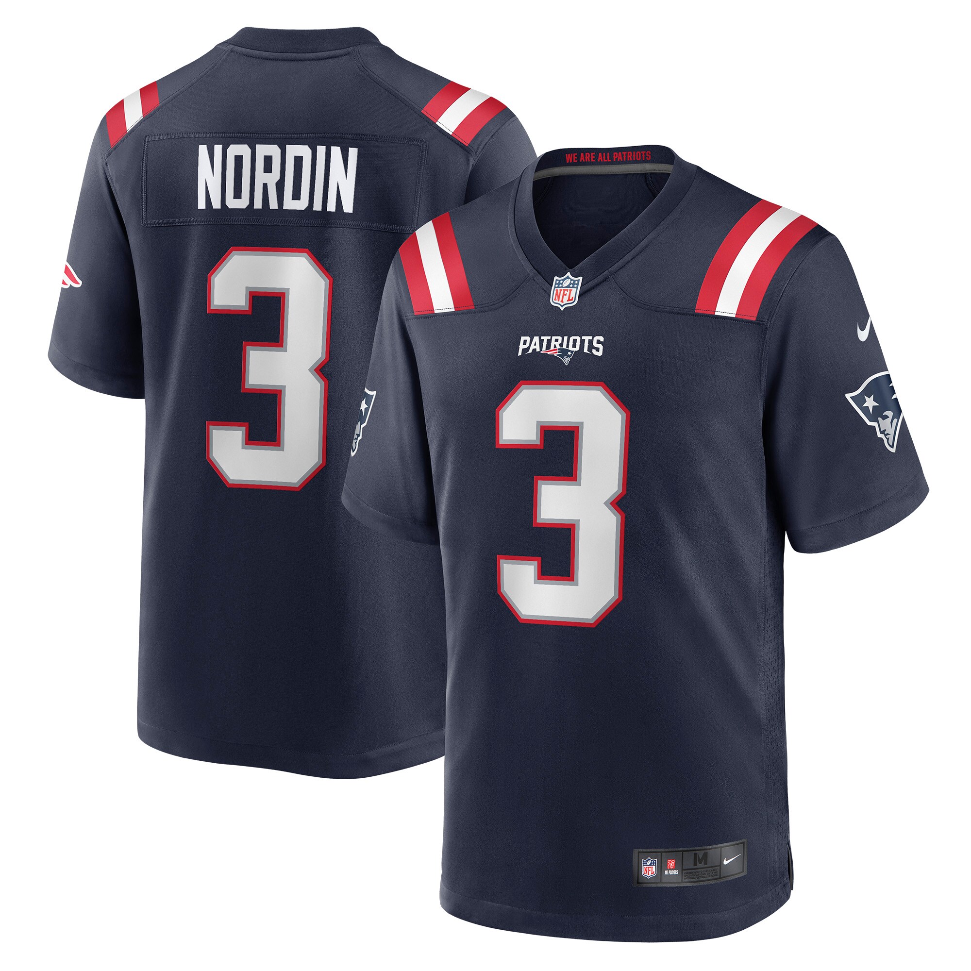 Quinn Nordin New England Patriots Nike Game Jersey - Navy - vstockx
