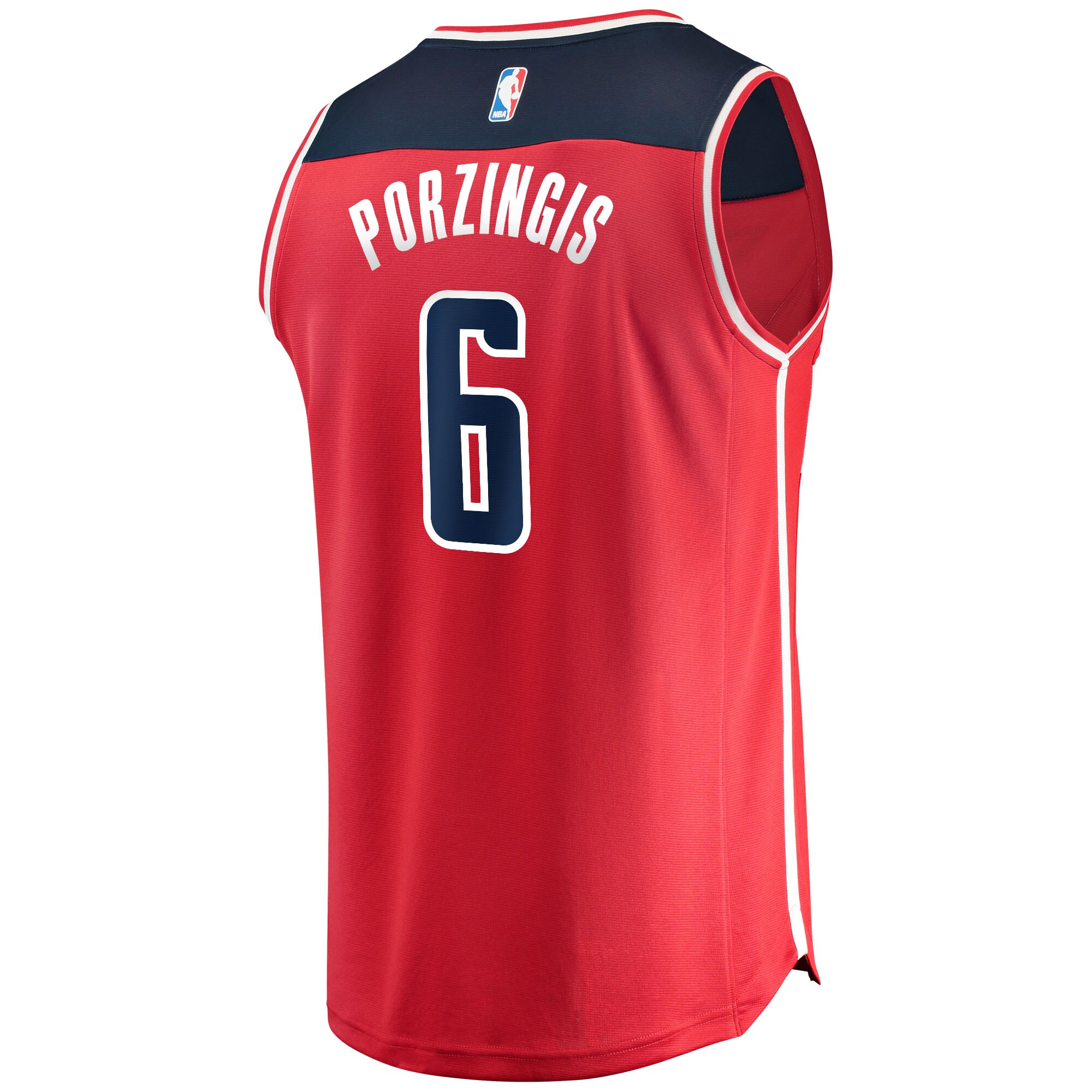 Kristaps Porzingis Washington Wizards Fanatics Branded 2021/22 Fast Break Replica Jersey - Icon Edition - Red - vstockx