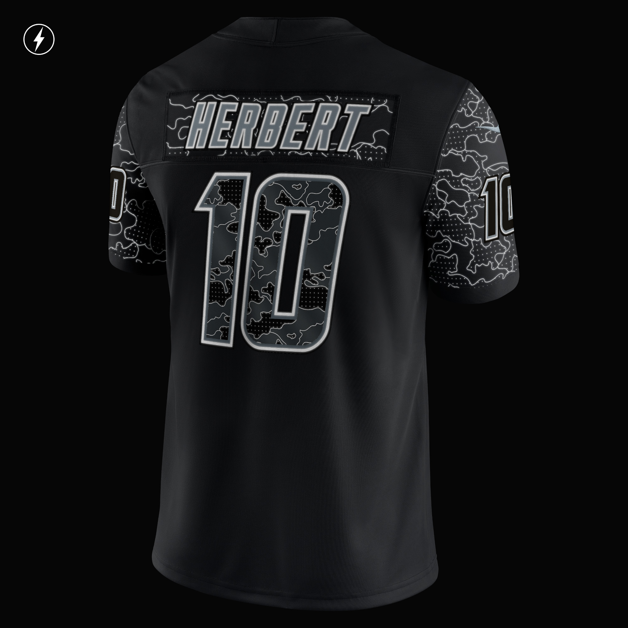 Justin Herbert Los Angeles Chargers Nike RFLCTV Limited Jersey - Black - vstockx