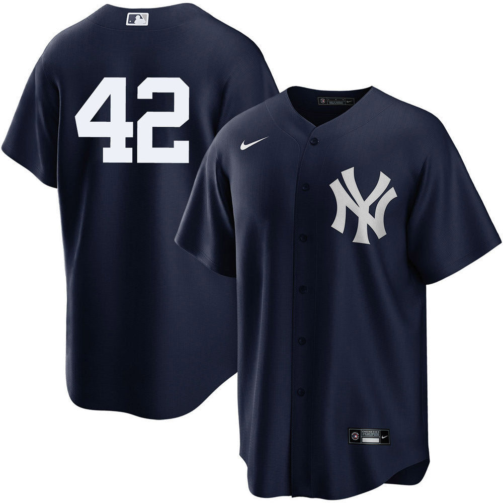 Youth New York Yankees Mariano Rivera Replica Alternate Jersey - Navy - vstockx