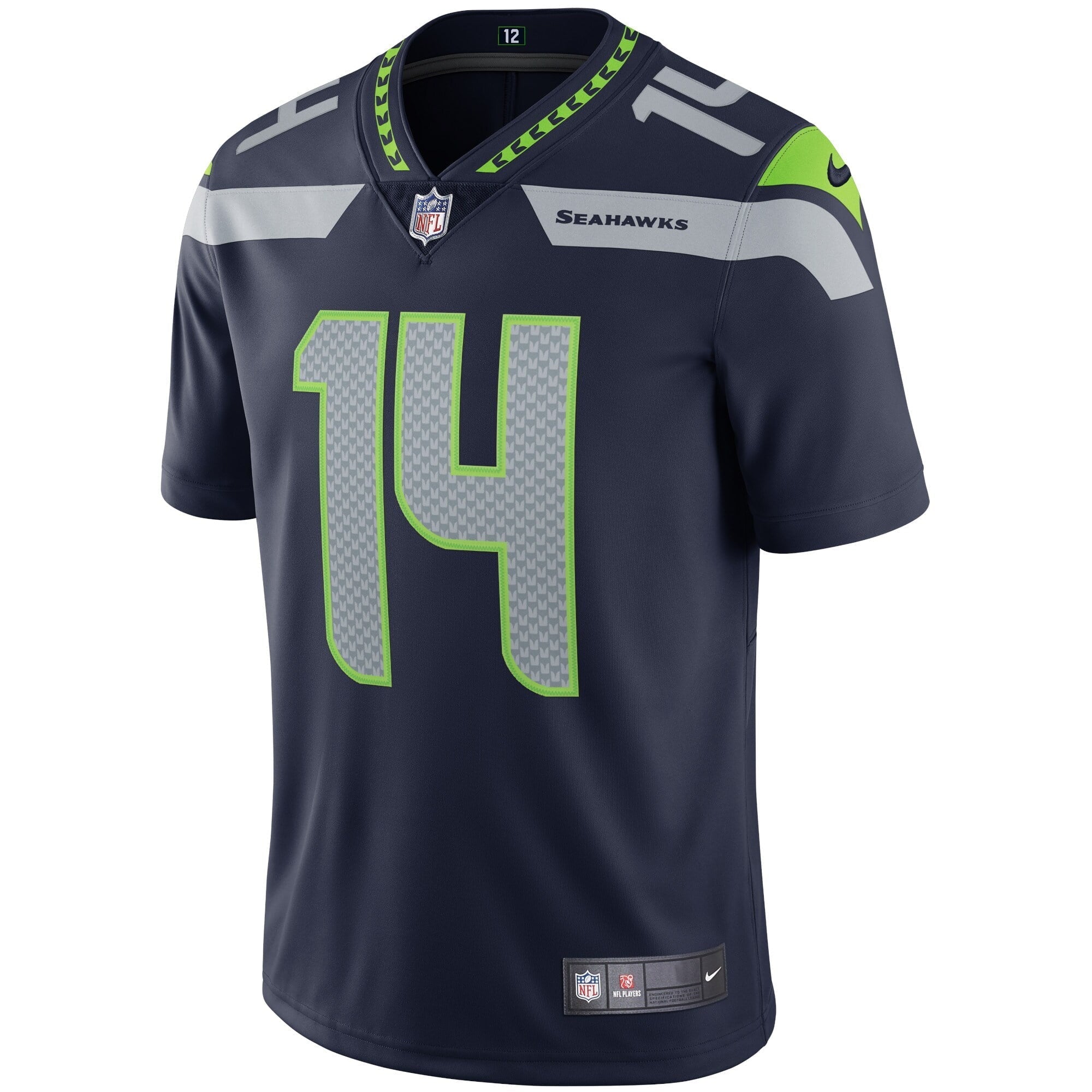 Men's Nike DK Metcalf College Navy Seattle Seahawks Vapor Limited Jersey - vstockx