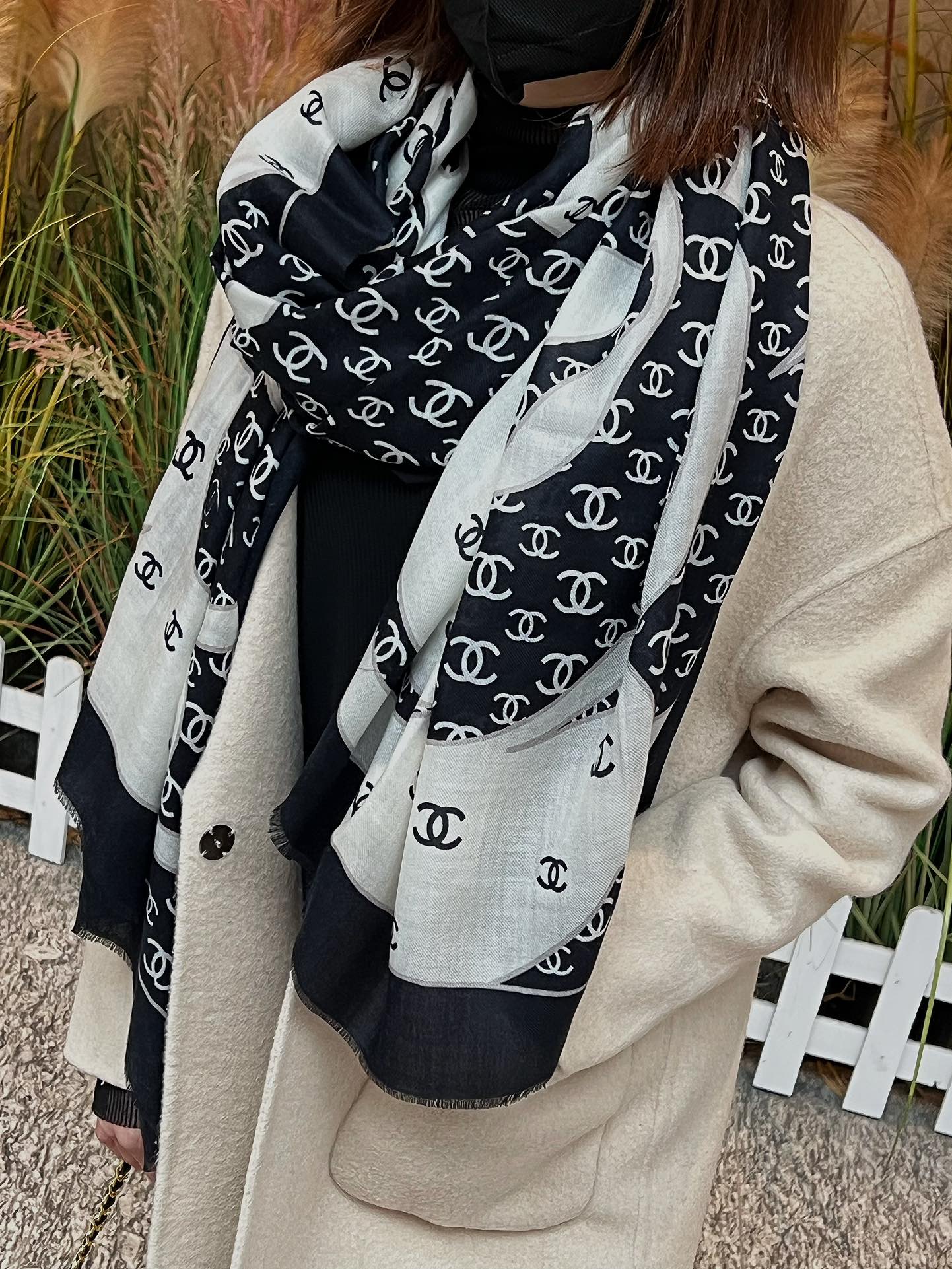 Streetwear Scarf CHANEL 328971 size:100*200cm - vstockx