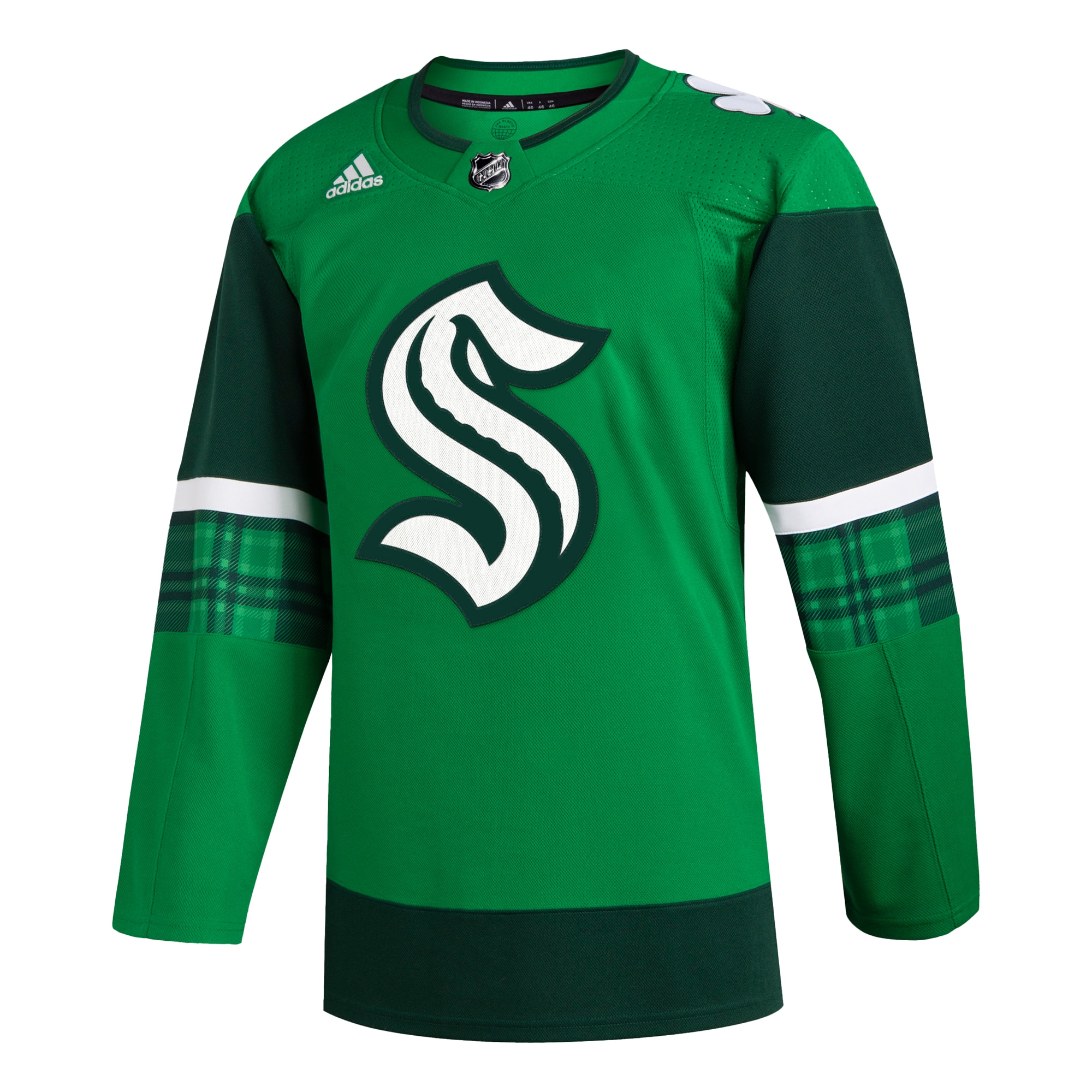 Seattle Kraken adidas 2023 St. Patrick's Day Primegreen Authentic Jersey - Kelly Green - vstockx