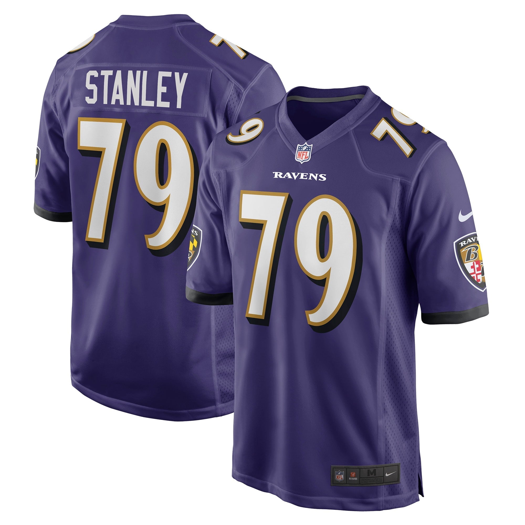 Men's Nike Ronnie Stanley Purple Baltimore Ravens Game Jersey - vstockx