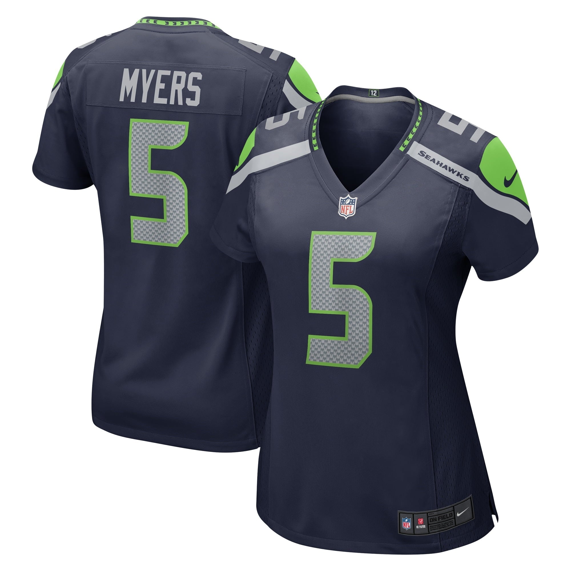 Women's Nike Jason Myers College Navy Seattle Seahawks Game Jersey - vstockx