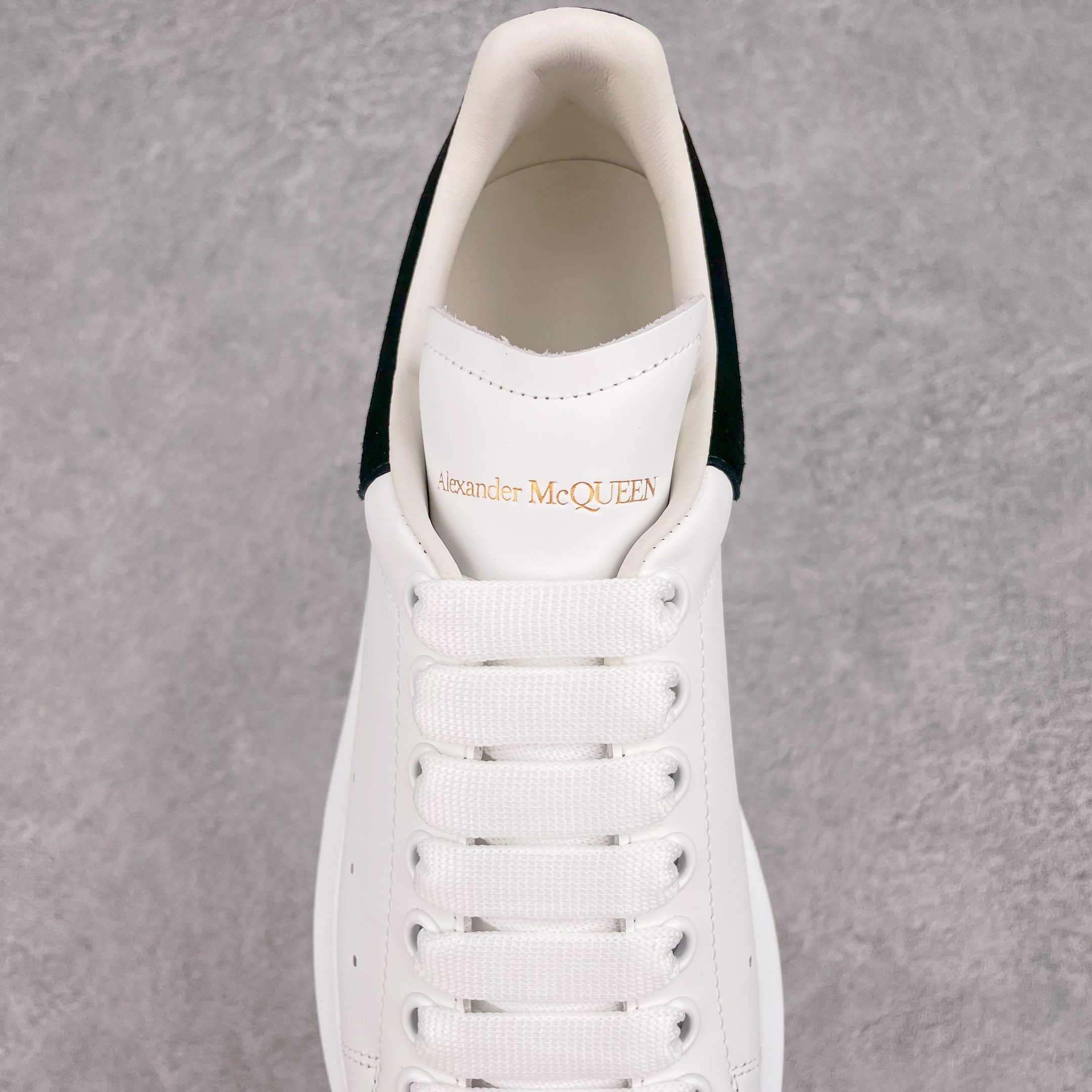 Alexander McQueen Oversized Ivory Black Suede (W) - vstockx