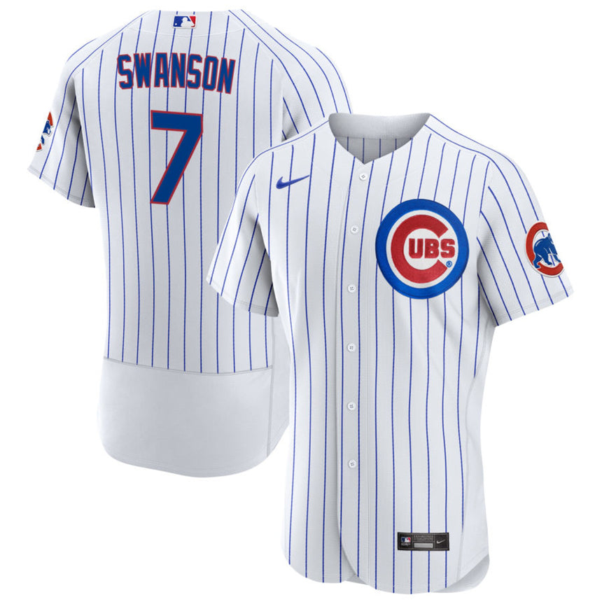 Men's Chicago Dansby Swanson Chicago Cubs Home White Authentic Player Jersey - vstockx