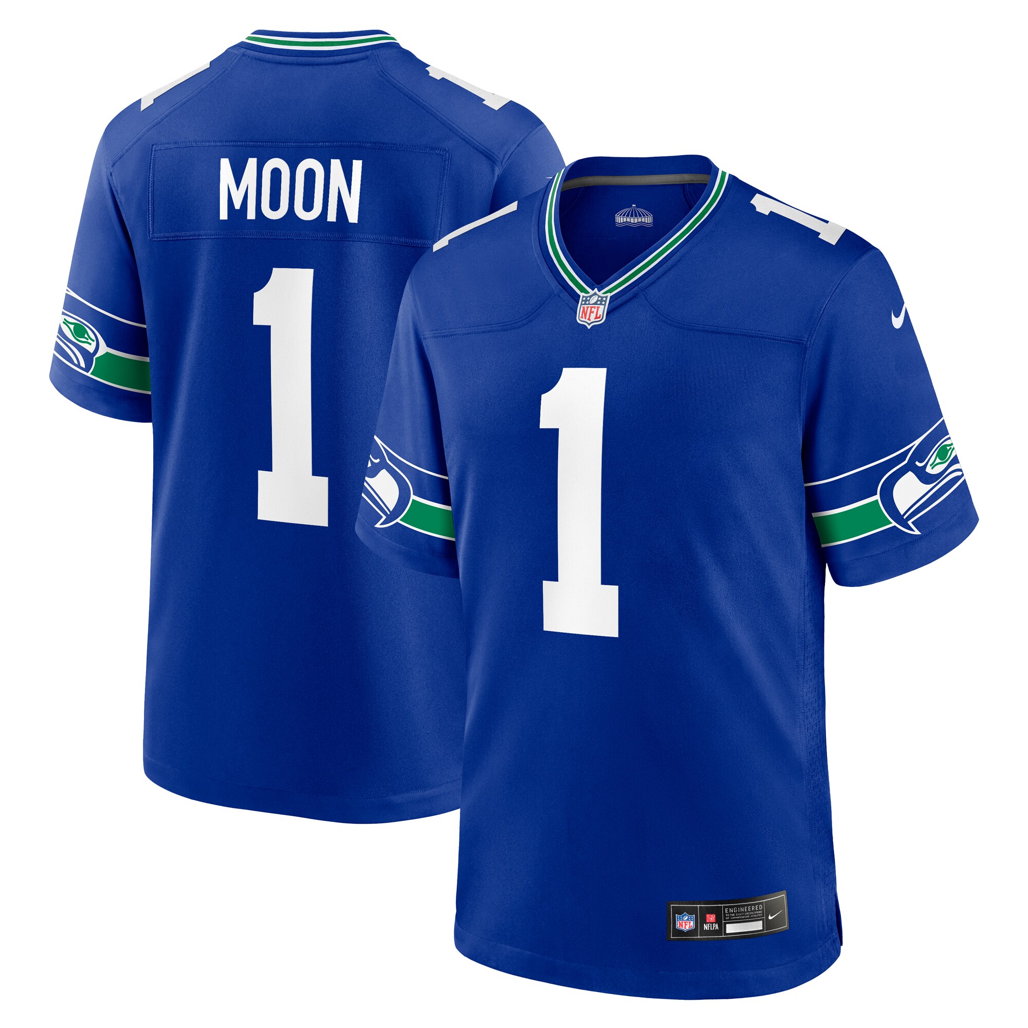Warren Moon Seattle Seahawks Nike Throwback Retired Player Game Jersey - Royal - vstockx