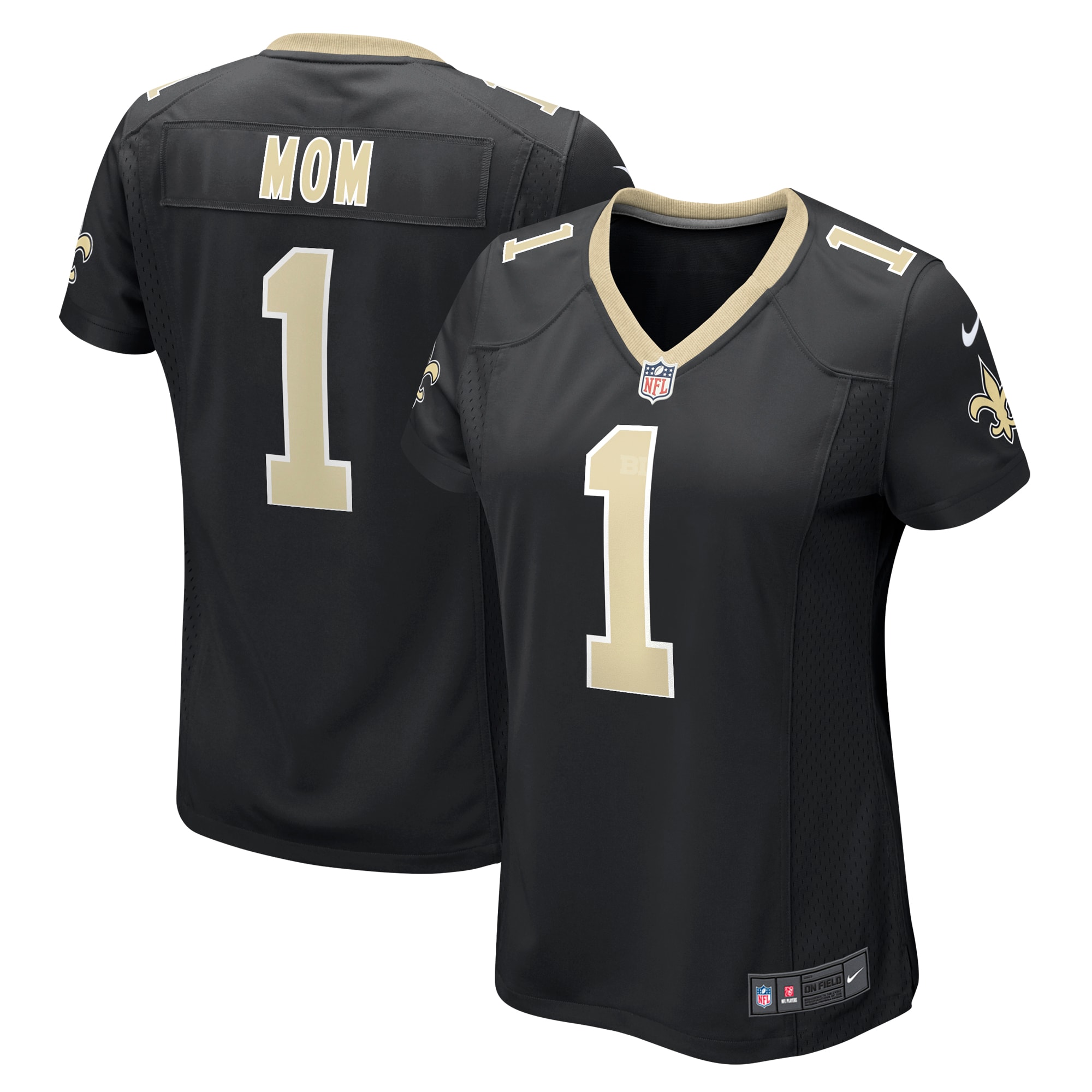 Number 1 Mom New Orleans Saints Nike Women's Game Jersey - Black - vstockx