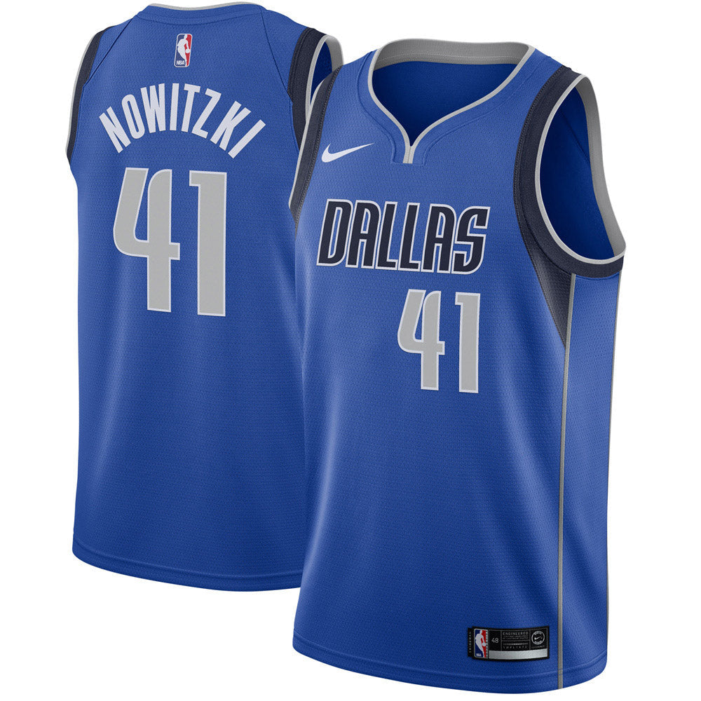 Youth Dallas Mavericks Dirk Nowitzki Icon Edition Jersey - Blue - vstockx