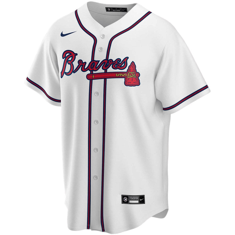 Youth Atlanta Braves Chipper Jones Replica Home Jersey - White - vstockx