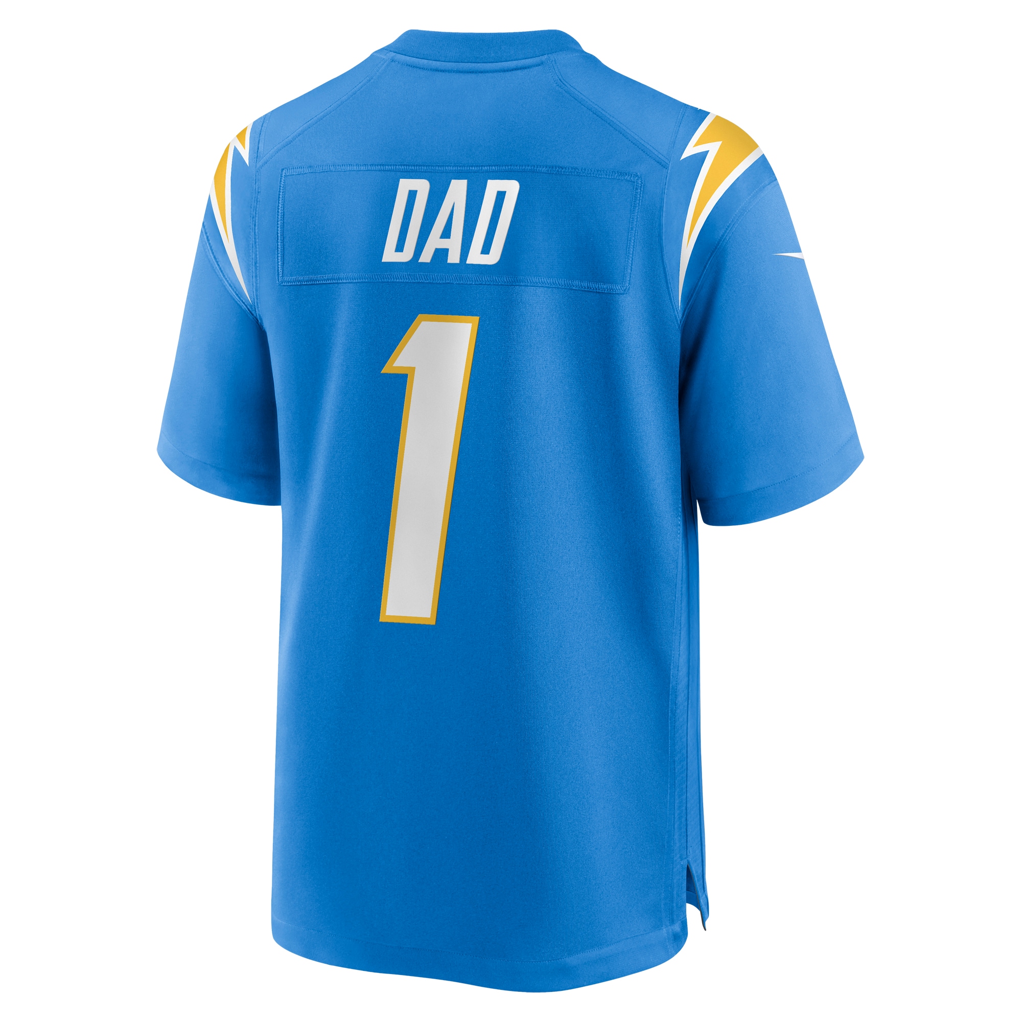 Number 1 Dad Los Angeles Chargers Nike Game Jersey - Powder Blue - vstockx